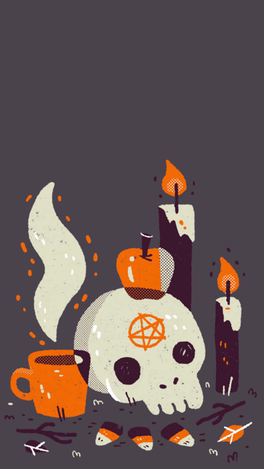 Esteettinen söpö Halloween karmiva rituaali Taustakuvat