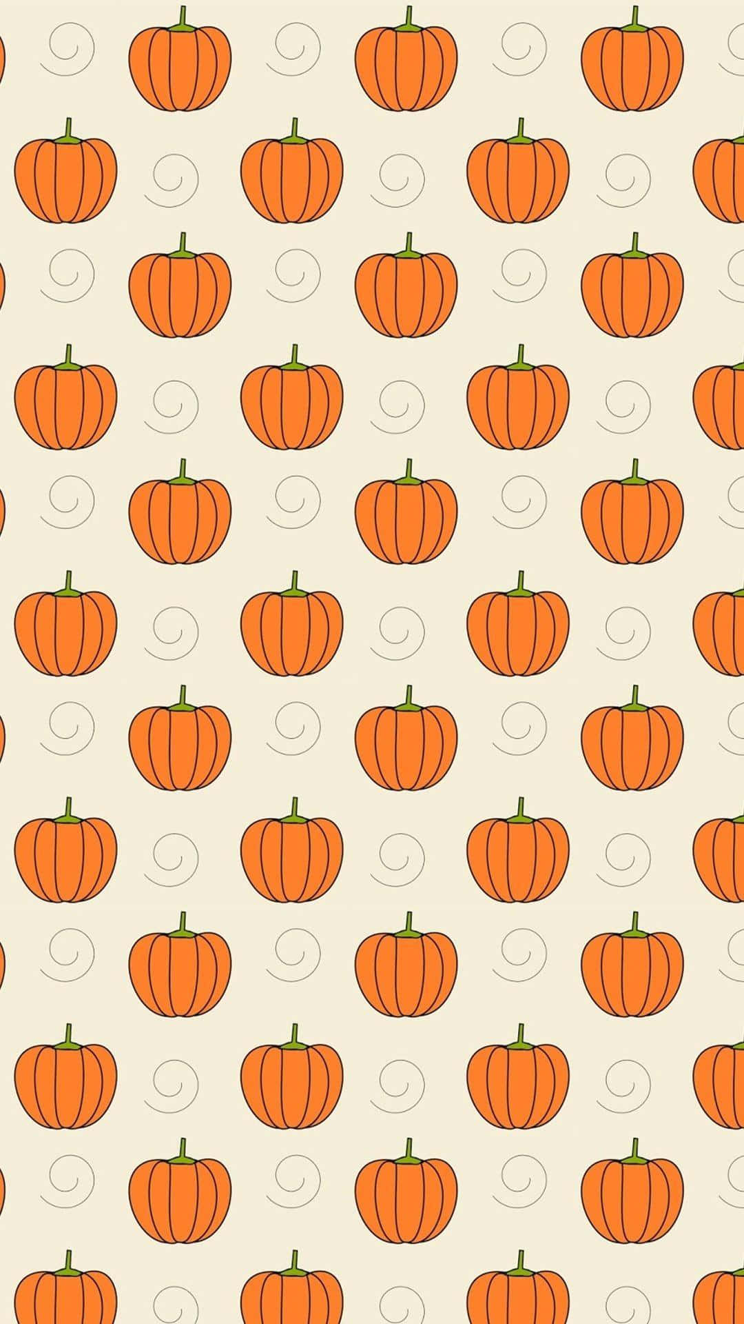 Esteettinen söpö Halloween-kurpitsakuvio Taustakuvat