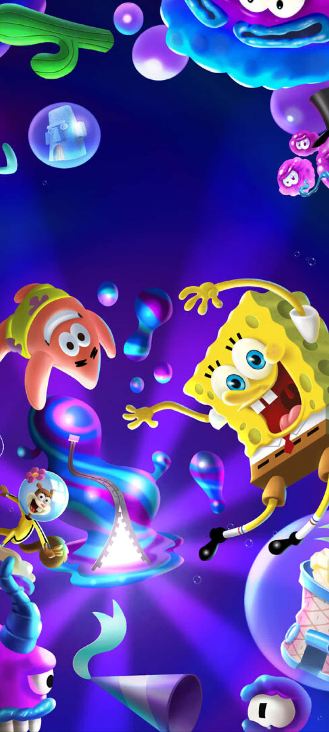 Esteettinen SpongeBob Ja Sandy Taustakuvat