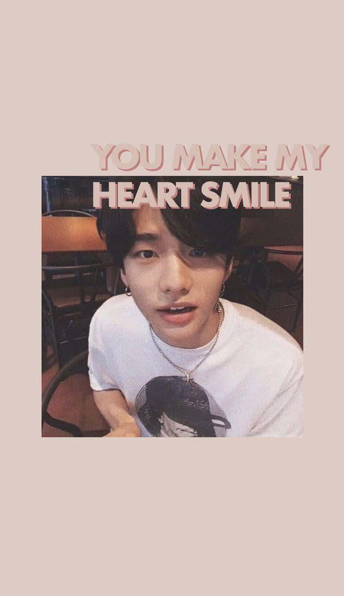 Eteläkorealainen laulaja Hyunjin You Make My Heart Smile Taustakuvat