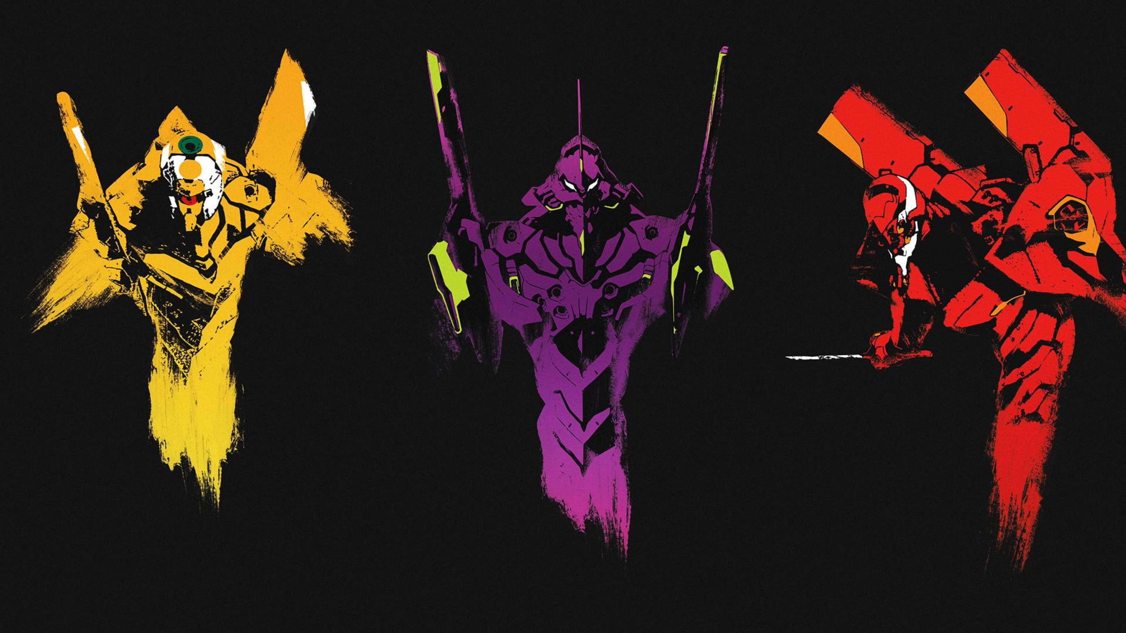 Evangelion 4K EVAt Taustakuvat