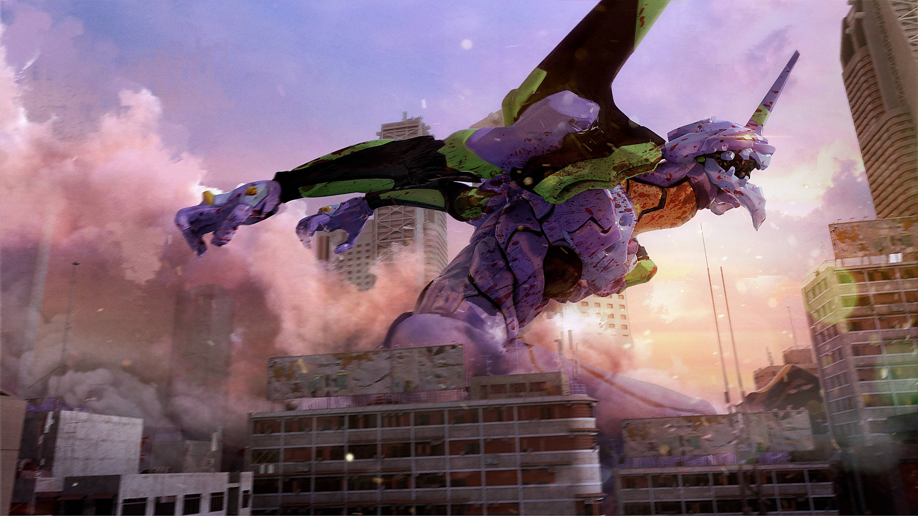 Evangelion 4K Yksikkö-01 Raivo Taustakuvat