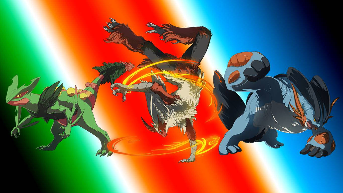 Evoluoi Bulbasaur, Charmander ja Squirtle Pokémon-hahmot