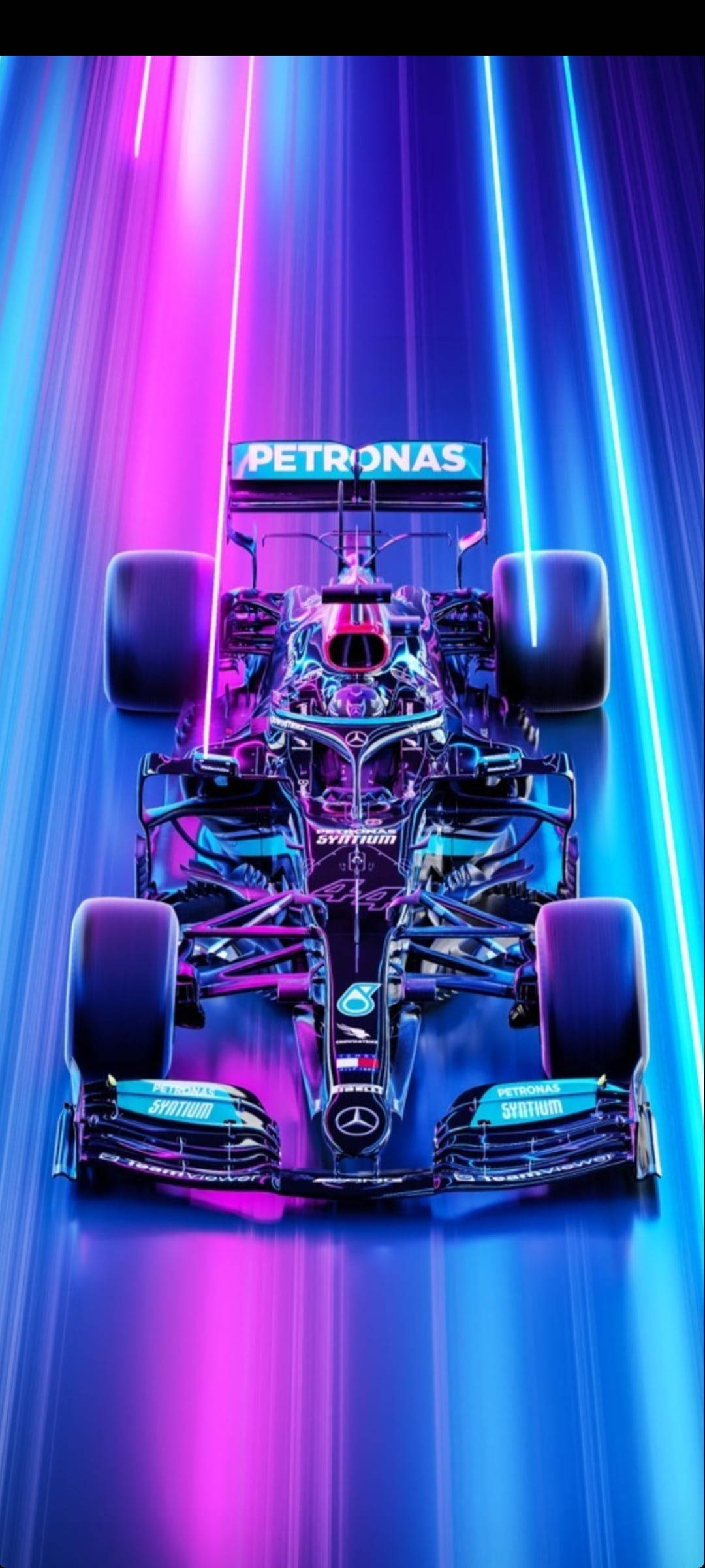 F1 AMG Petronas Neon Road iPhone Taustakuvat