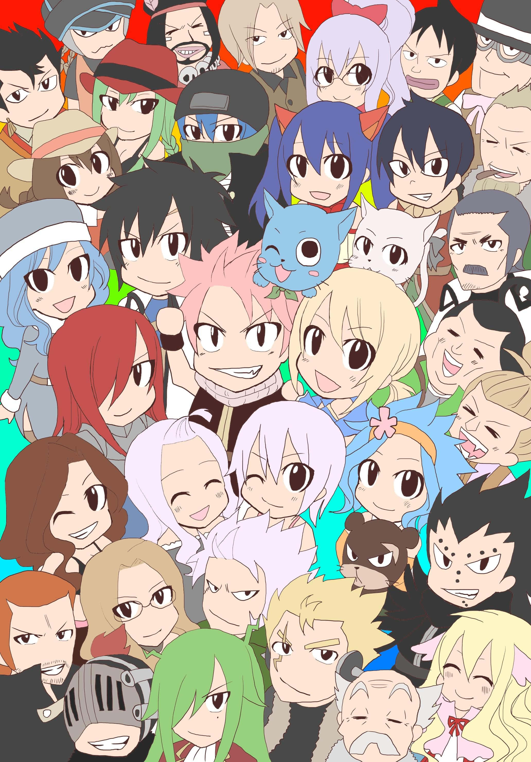 Fairy Tail Aesthetic Chibi Vektori Taustakuvat