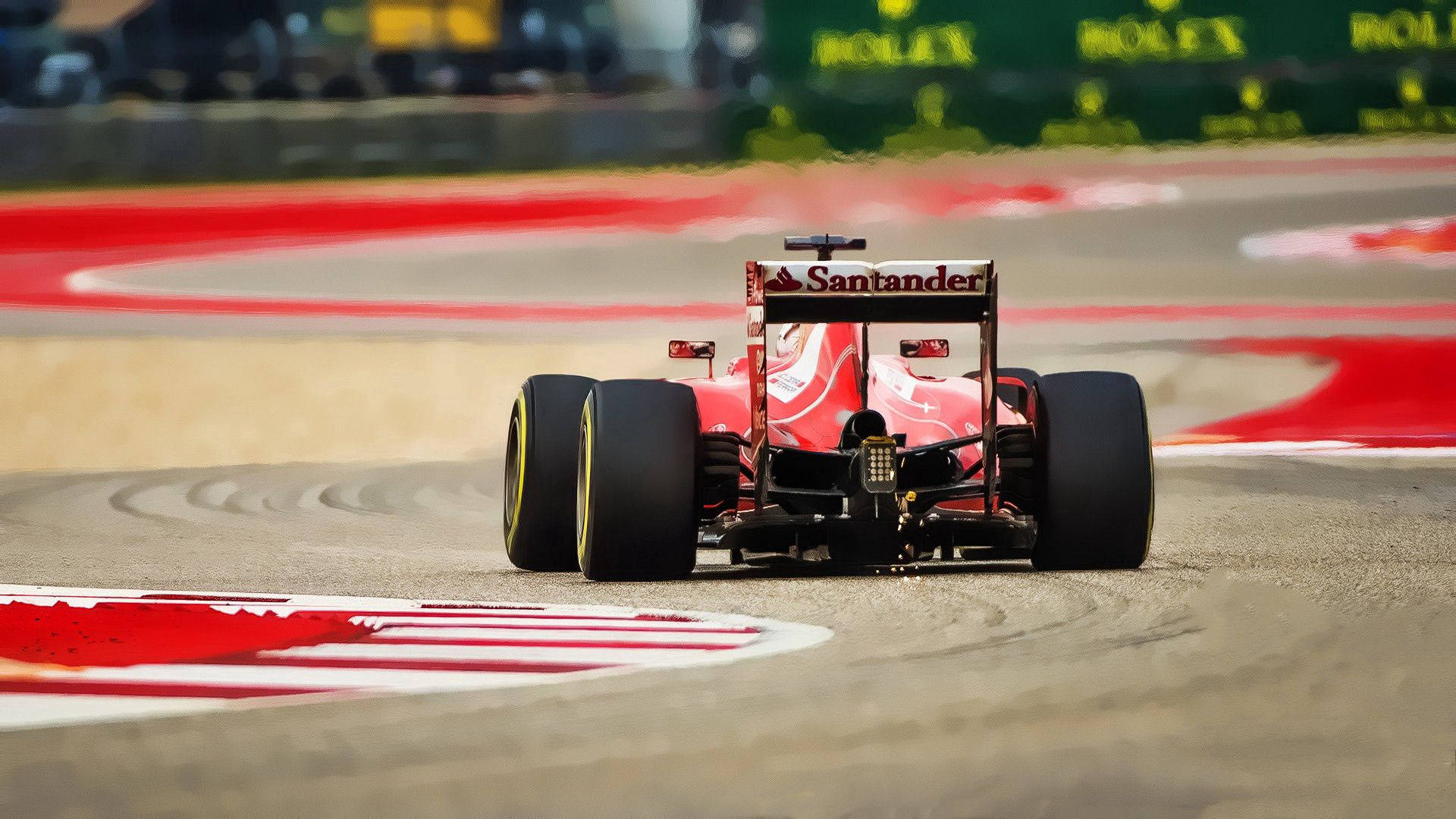 Ferrari Formula 1 -kilpa-auto kilparadalla taustakuva.