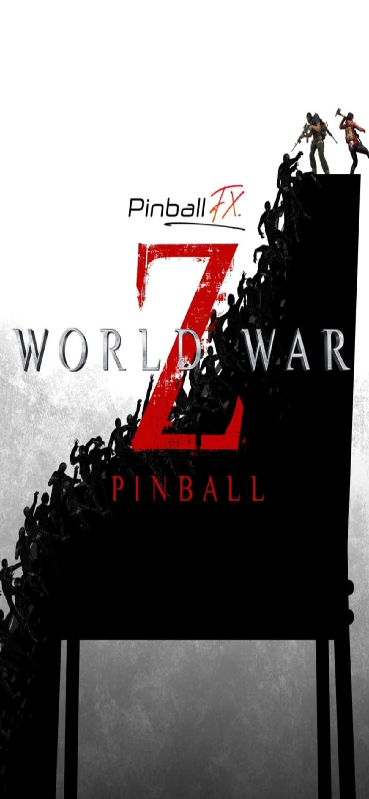 Flipperipelin juliste iPhone XS Max World War Z -taustassa Taustakuvat