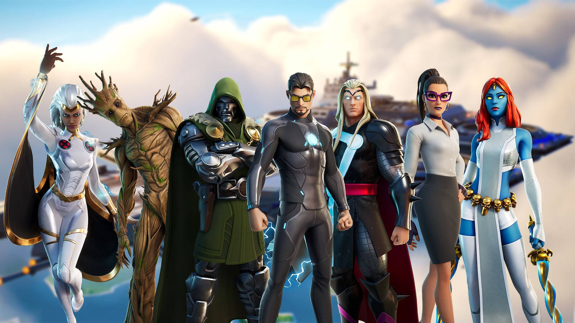 Fortnite Chapter 2 Season 6 - Villihahmot Pilvissä Taustakuvat