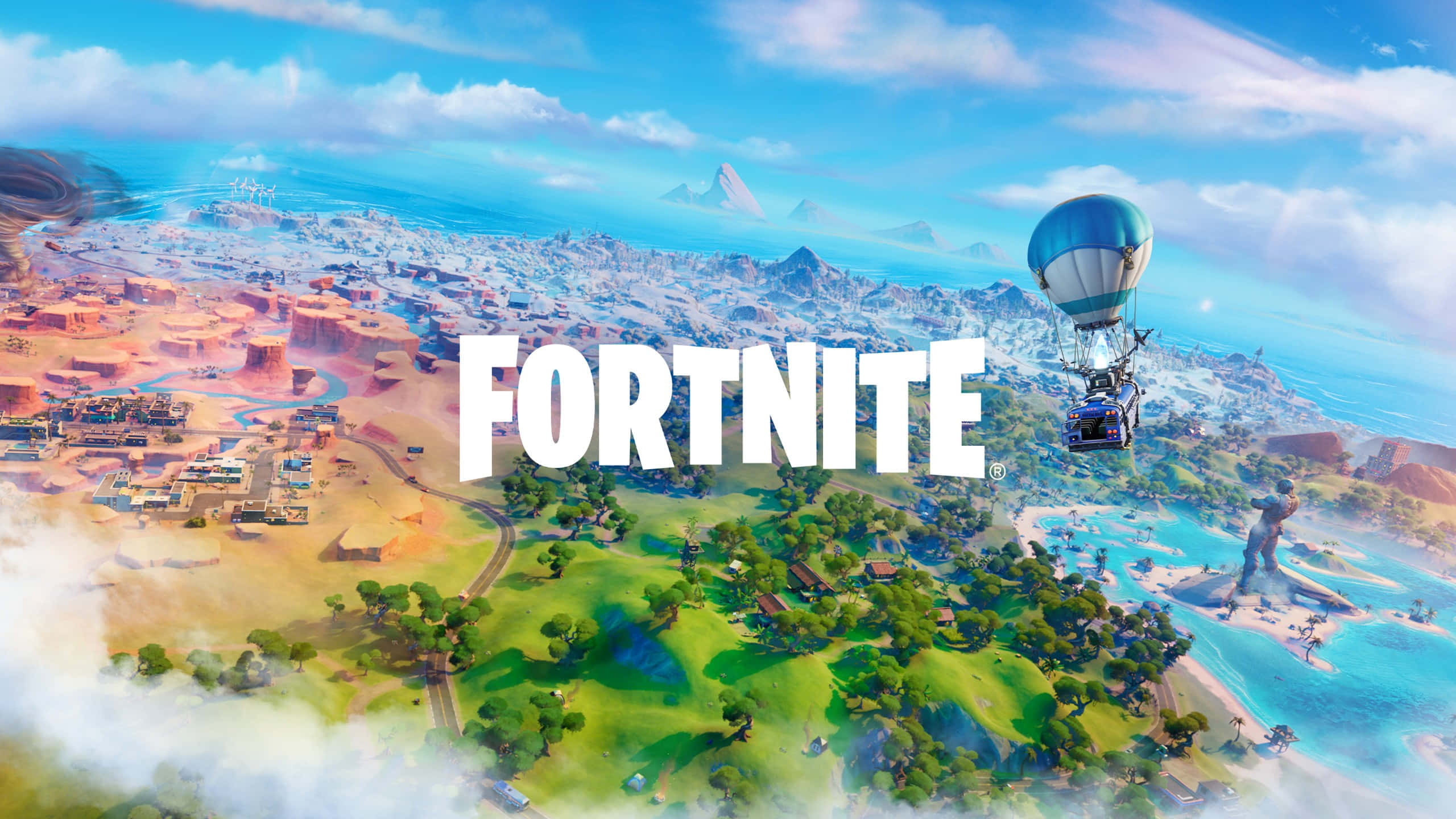 fortnite - kaupunki kuumailmapallolla Taustakuvat