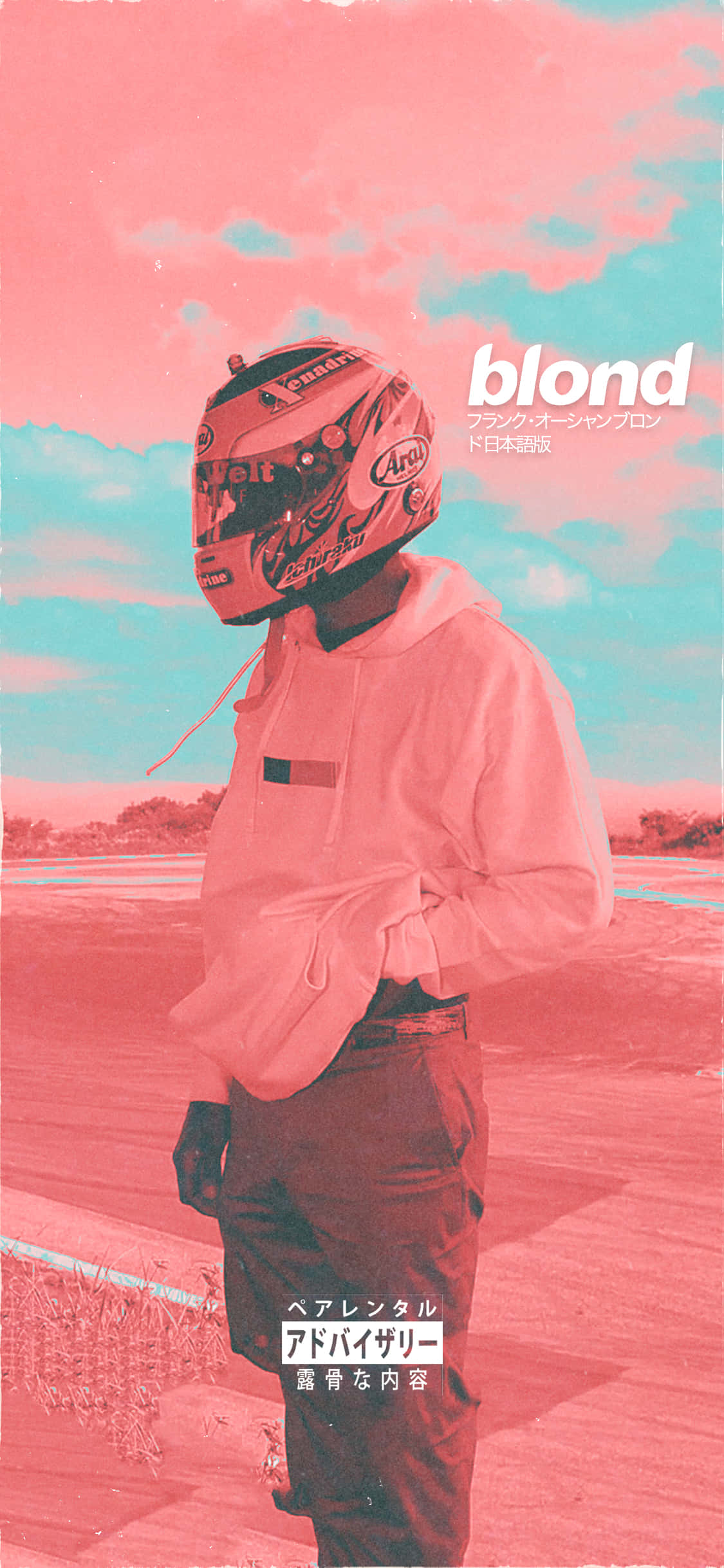 Frank Ocean mainostamassa uusinta albumiaan Blonde Taustakuvat