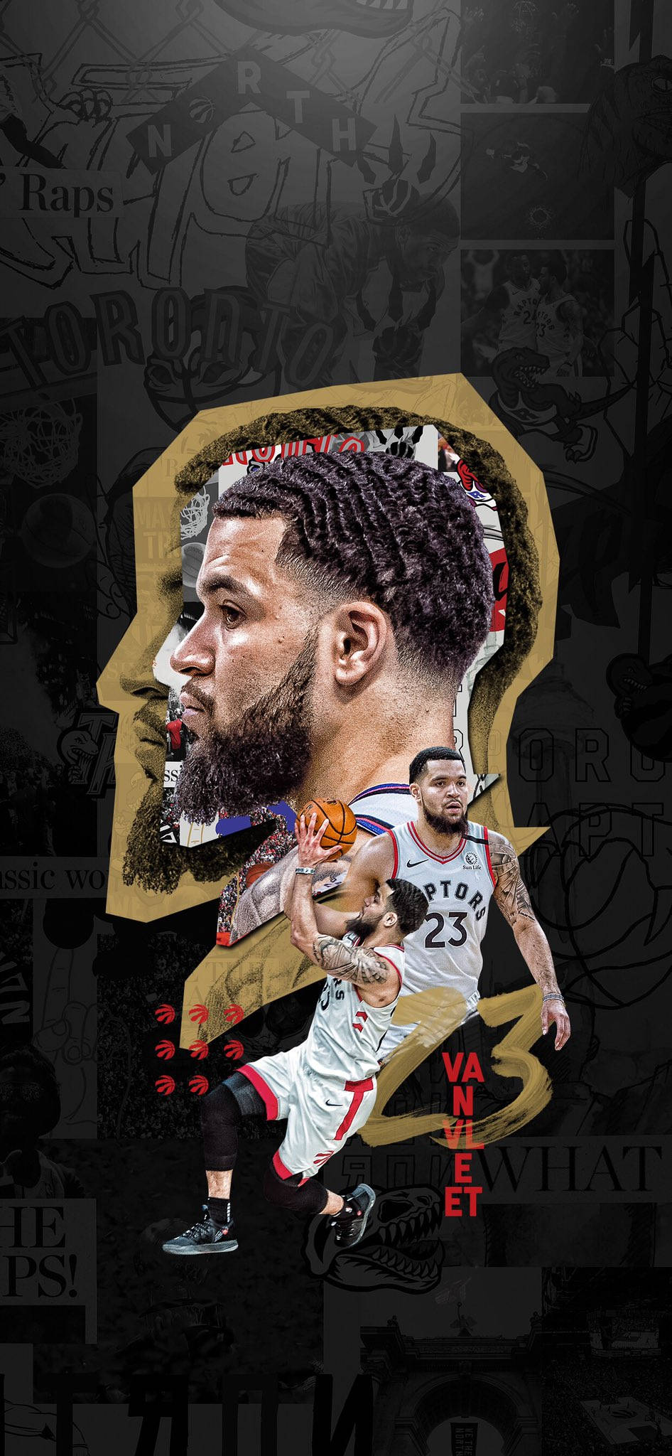 Fred Vanvleet Black Poster Taustakuvat