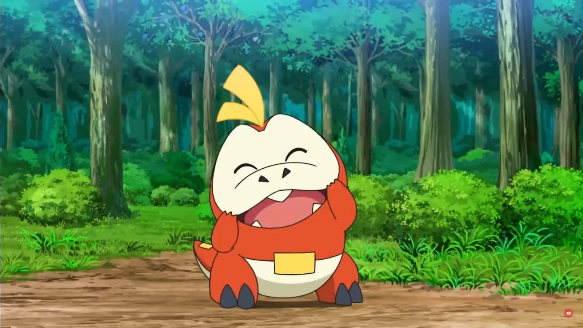 Fuecoco Pokemon luonnon taustalla Taustakuvat