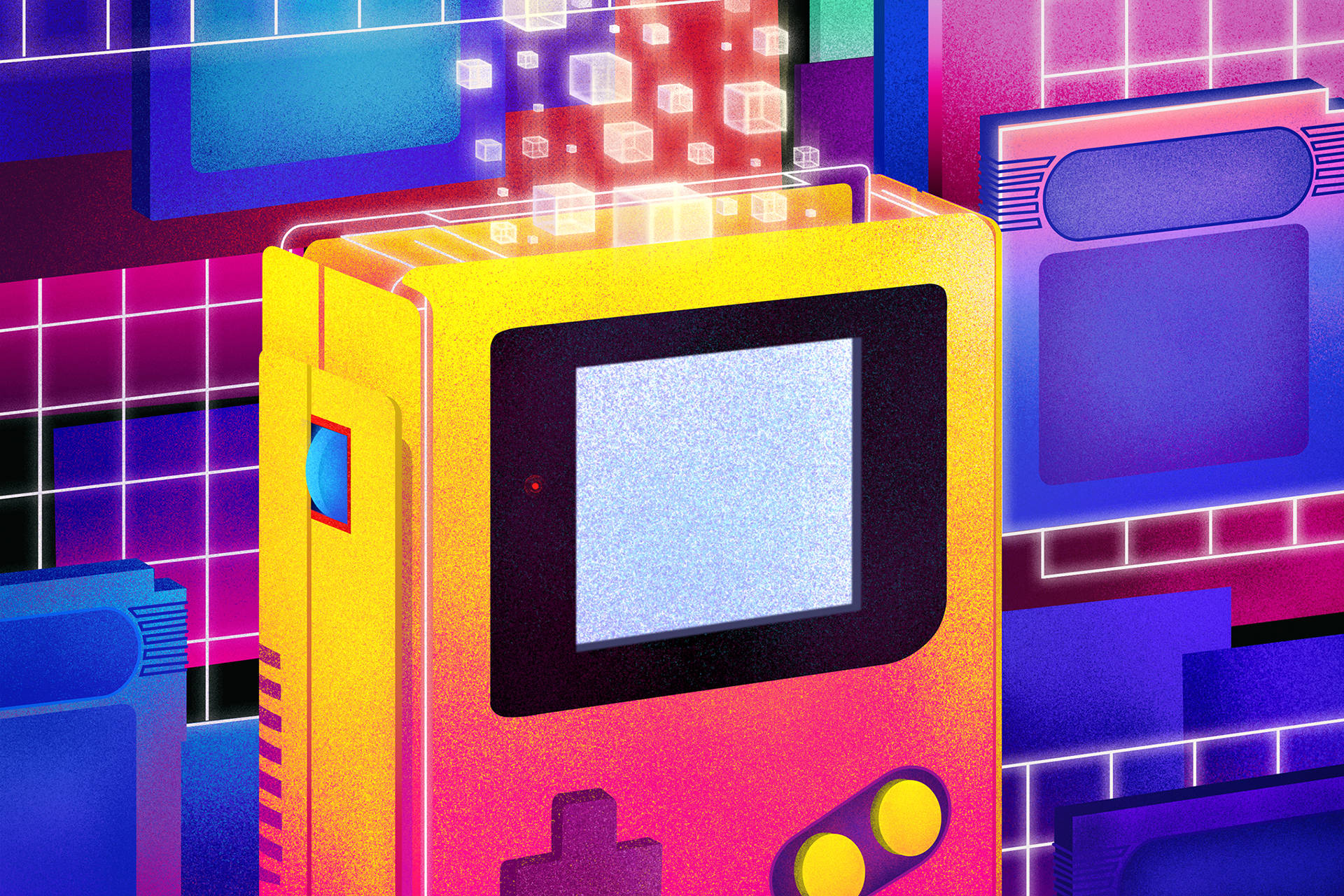Futuristinen Game Boy Color -taide Taustakuvat