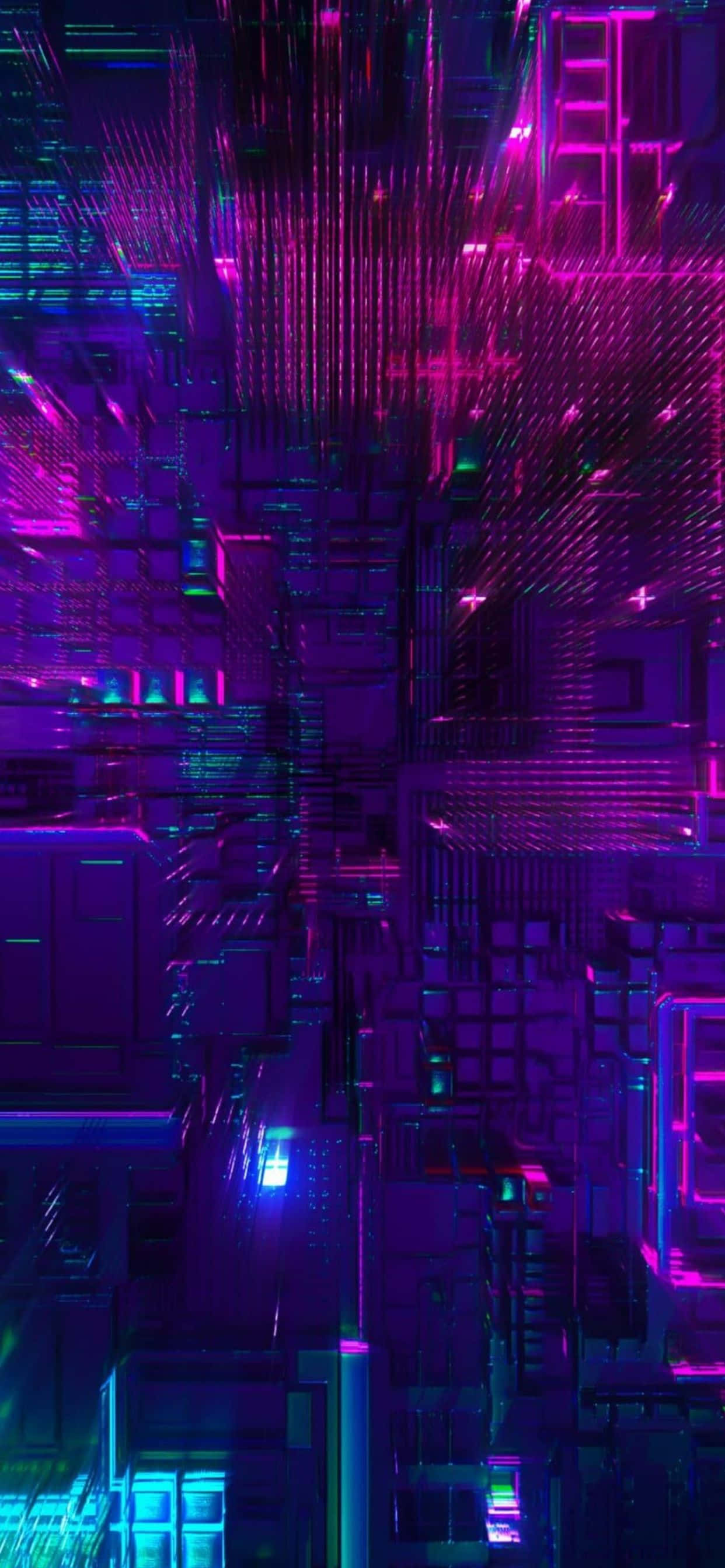 futuristinen kaupunki neonvaloineen ja futuristinen kaupunki Taustakuvat