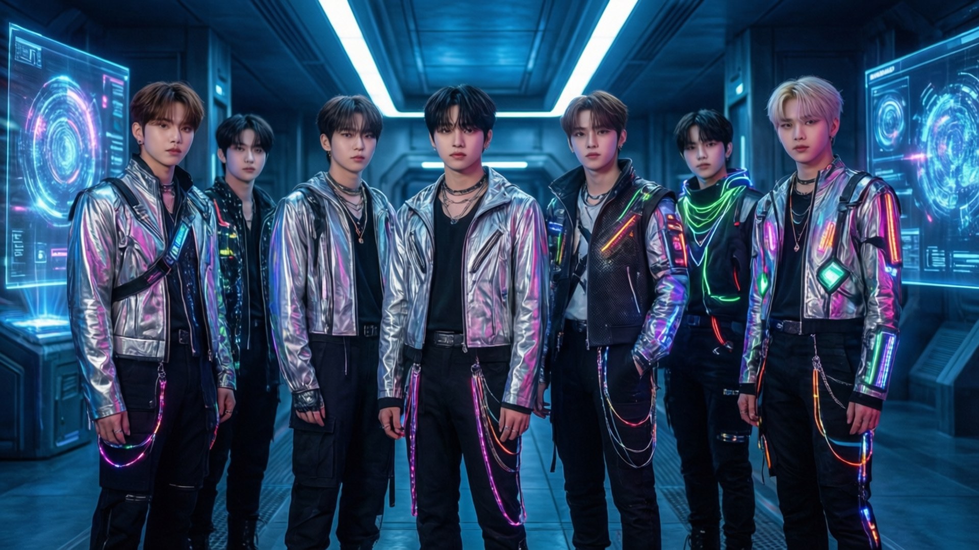 Futuristinen Kpop Cyberpunk Taustakuvat