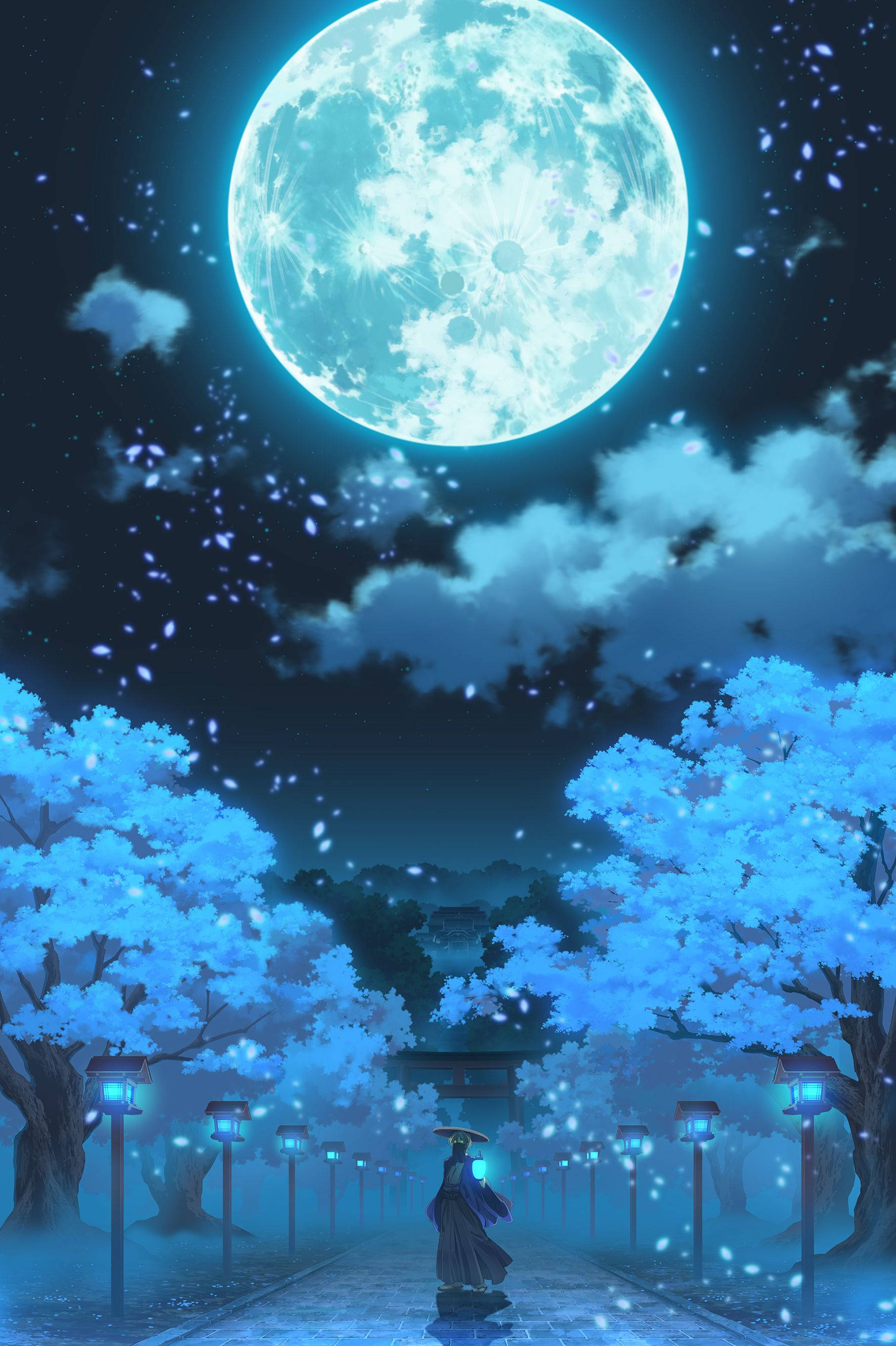 Galaksi Kuu Anime Taide Taustakuvat