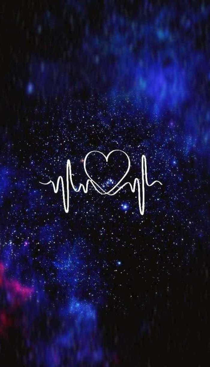 Galaxy Blue Aesthetic - Sydän Taustakuvat