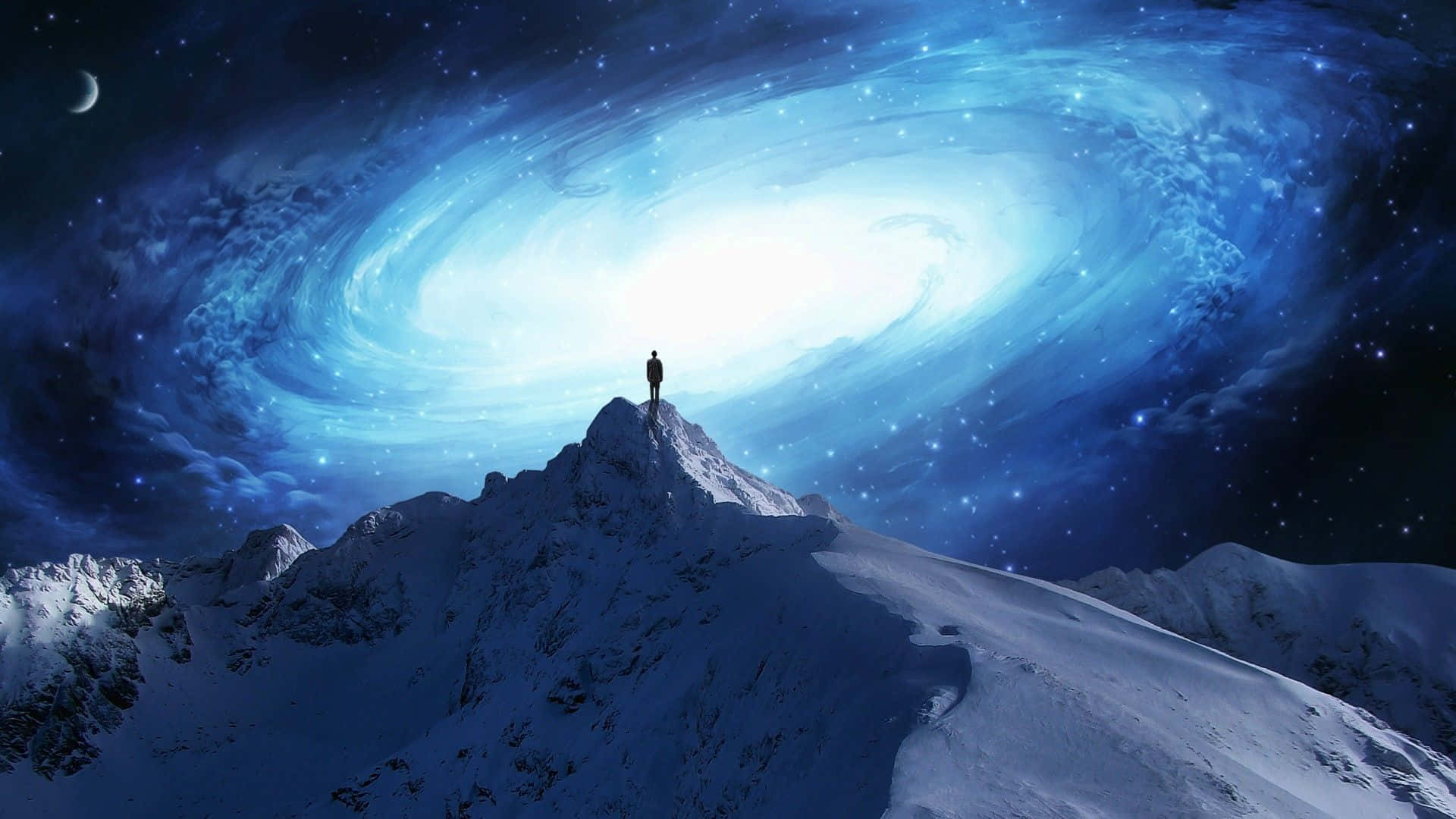 Galaxy Sky Vuorenhuippu Taustakuvat