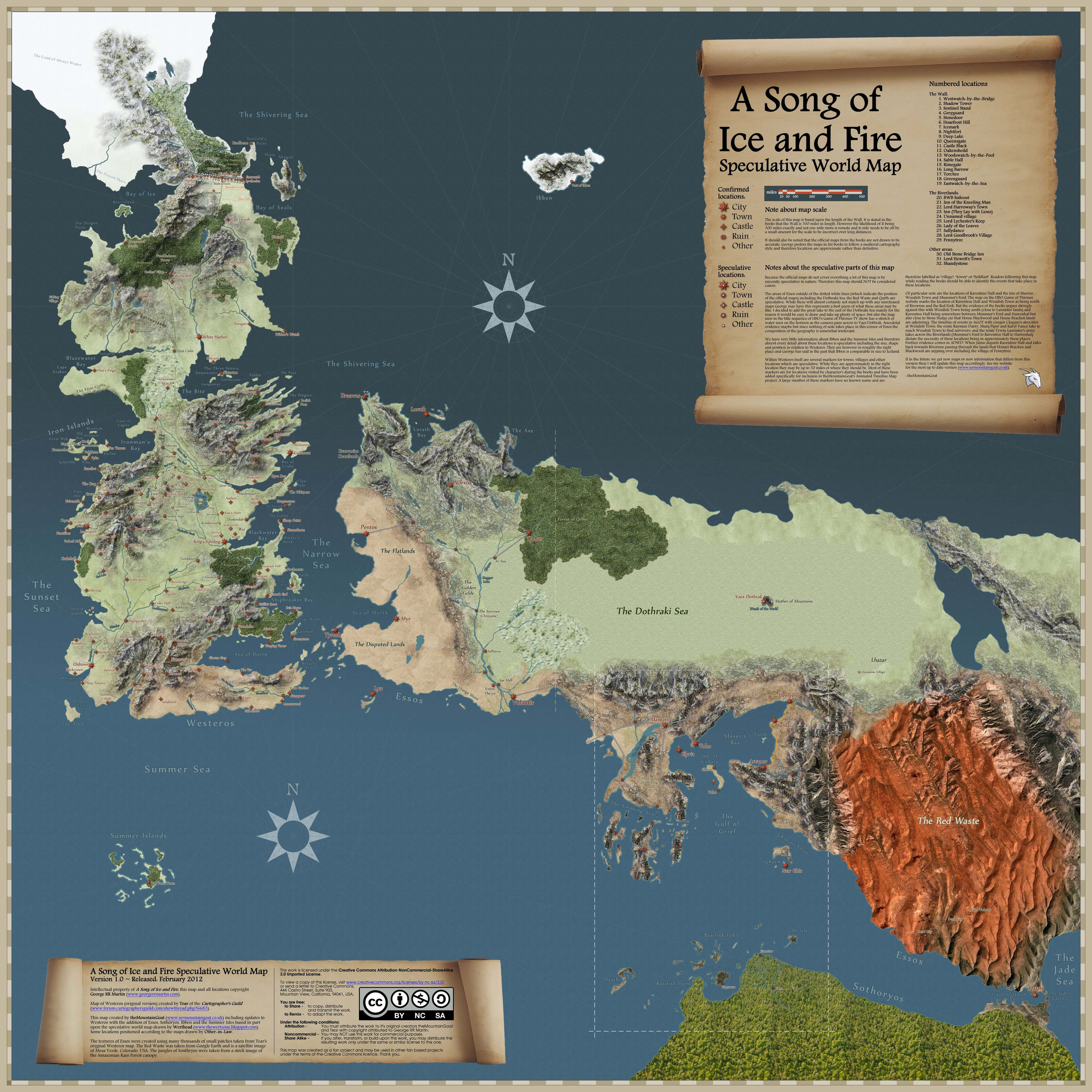 Game of Thrones - kartan selite Taustakuvat