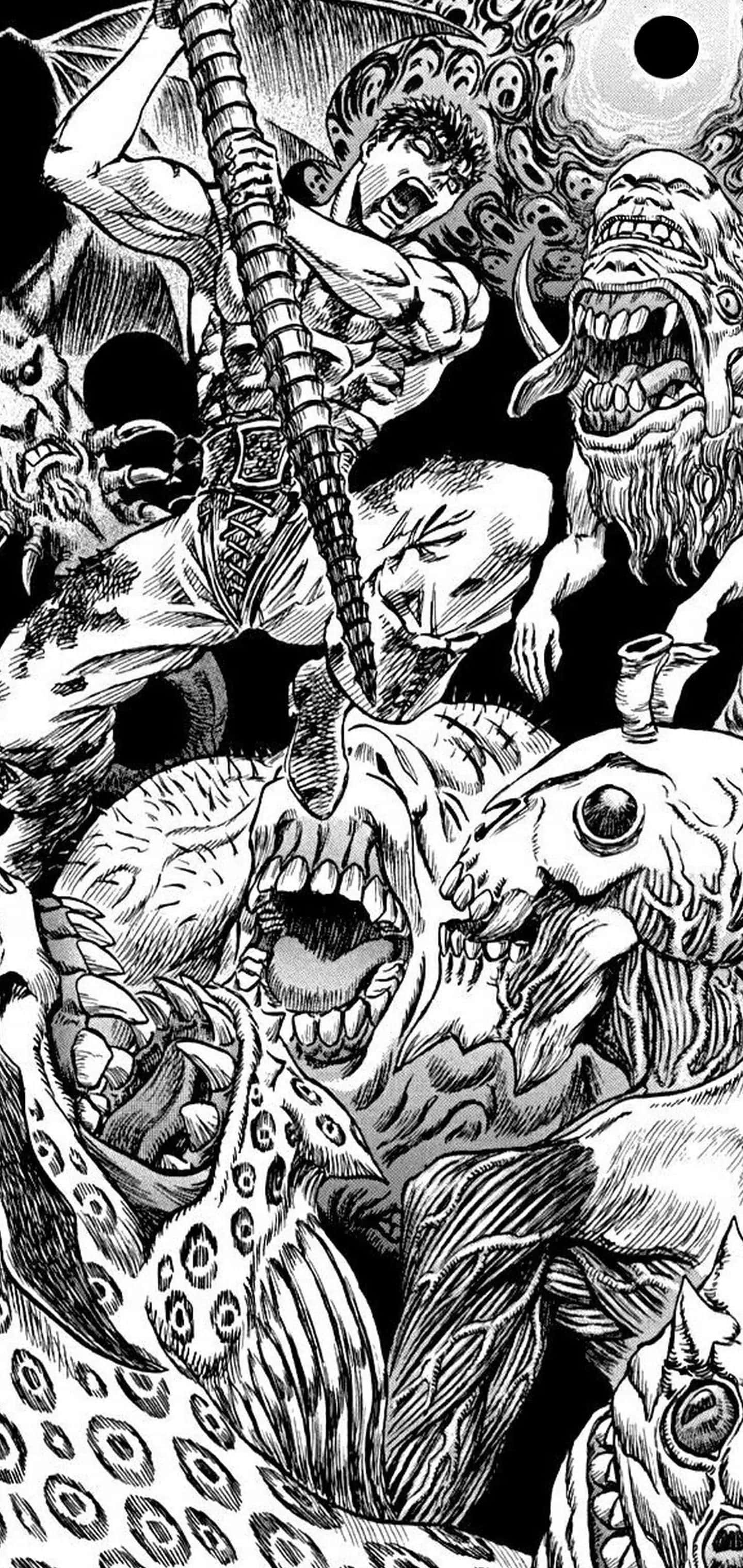Gatsu, Berserk-mangan musta miekkamies Taustakuvat