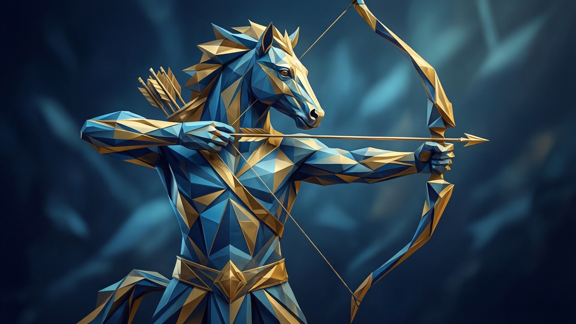 Geometrinen kentauri low poly Taustakuvat