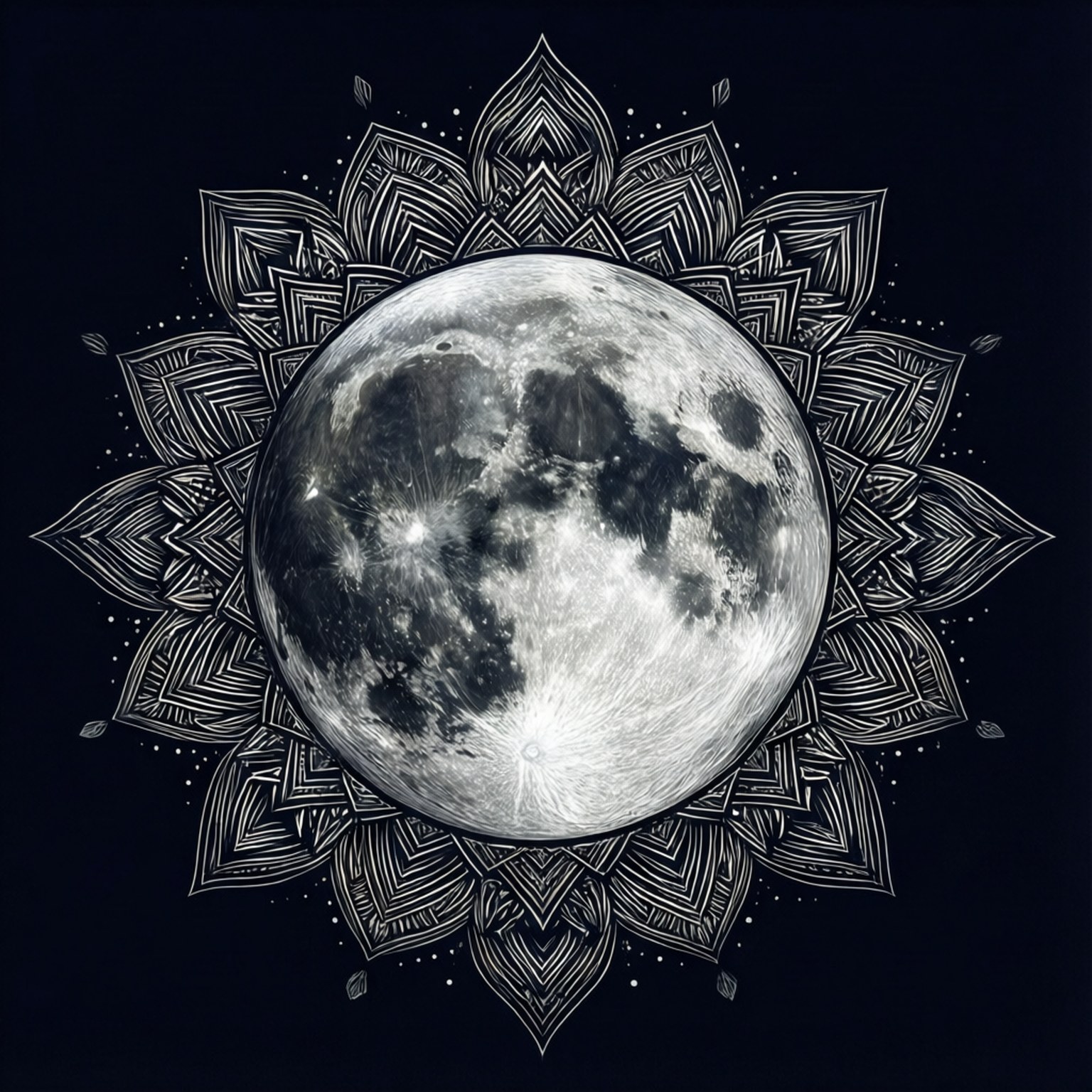 Geometrinen Kuu Mandala Taustakuvat