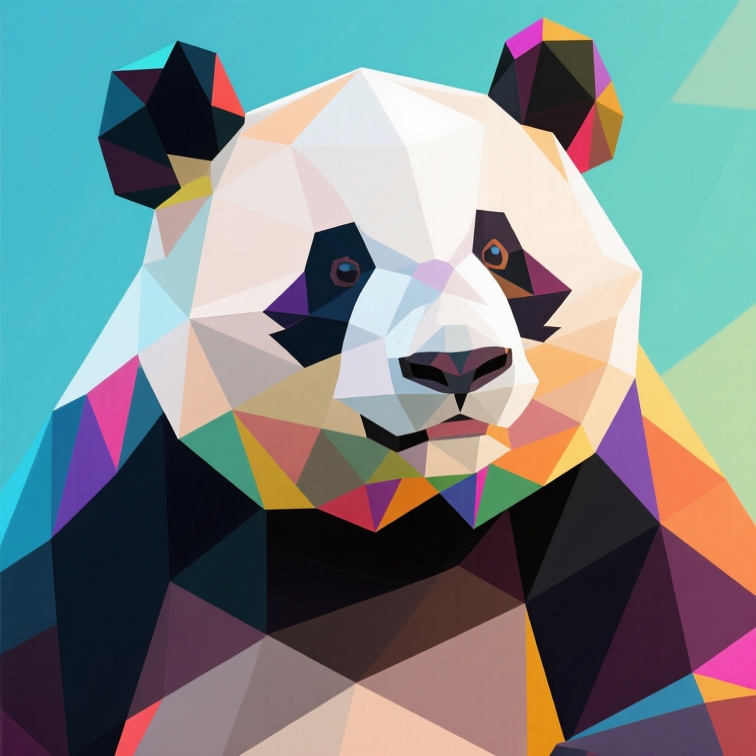 Geometrinen Panda Taustakuvat