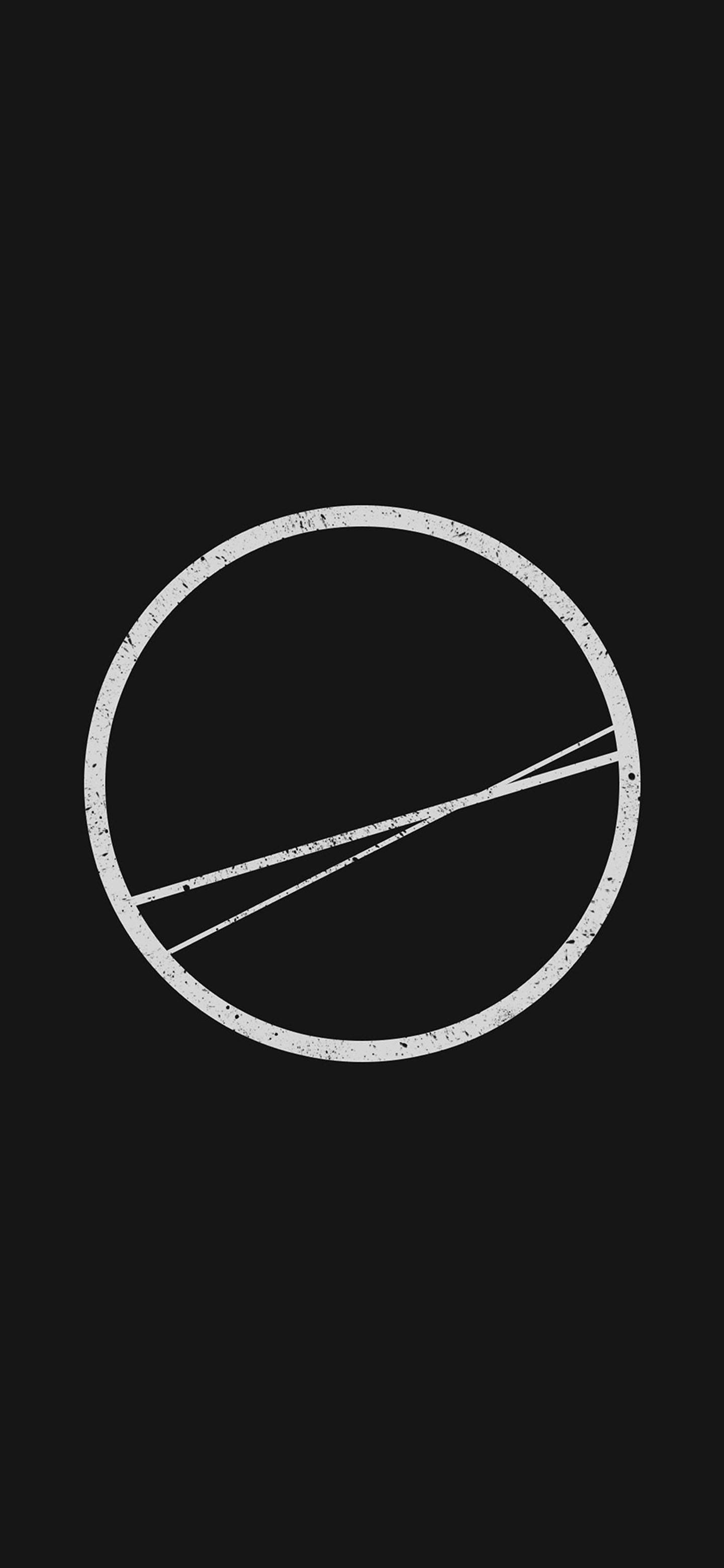 Geometrinen ympyrä minimalistinen musta puhelin Taustakuvat