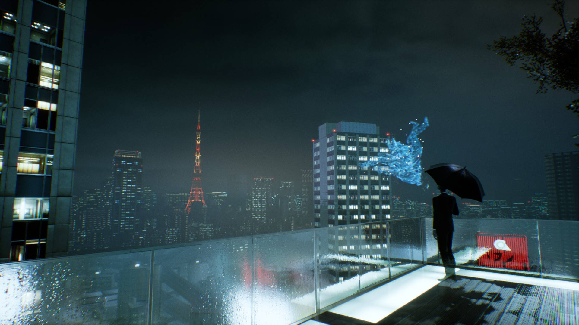 Ghostwire Tokyo parvekkeella kävelijä Taustakuvat