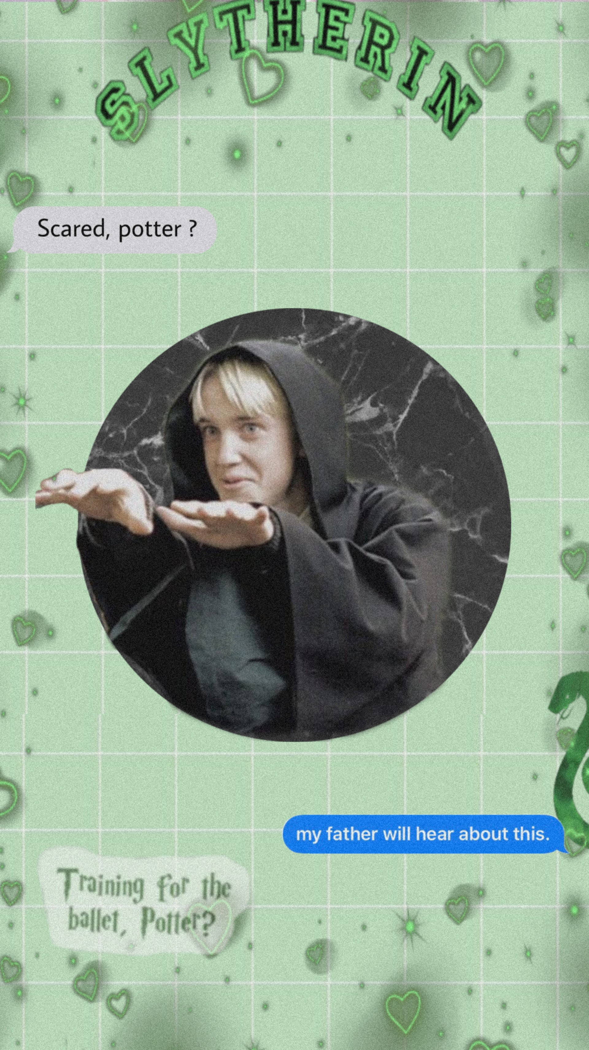 Gingham-estetiikka Draco Malfoy Taustakuvat