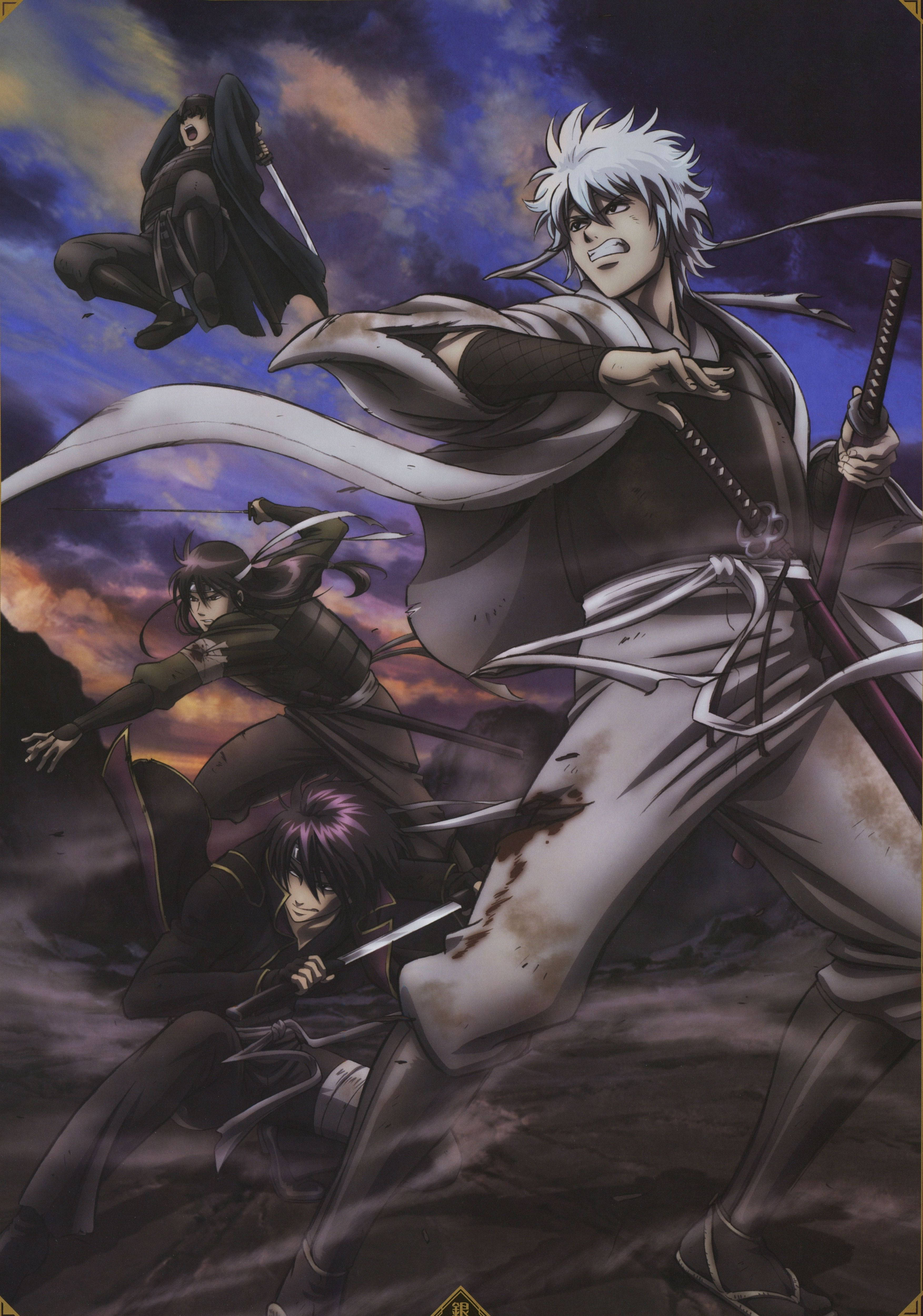 Gintama-hahmot valmiina taisteluun Taustakuvat