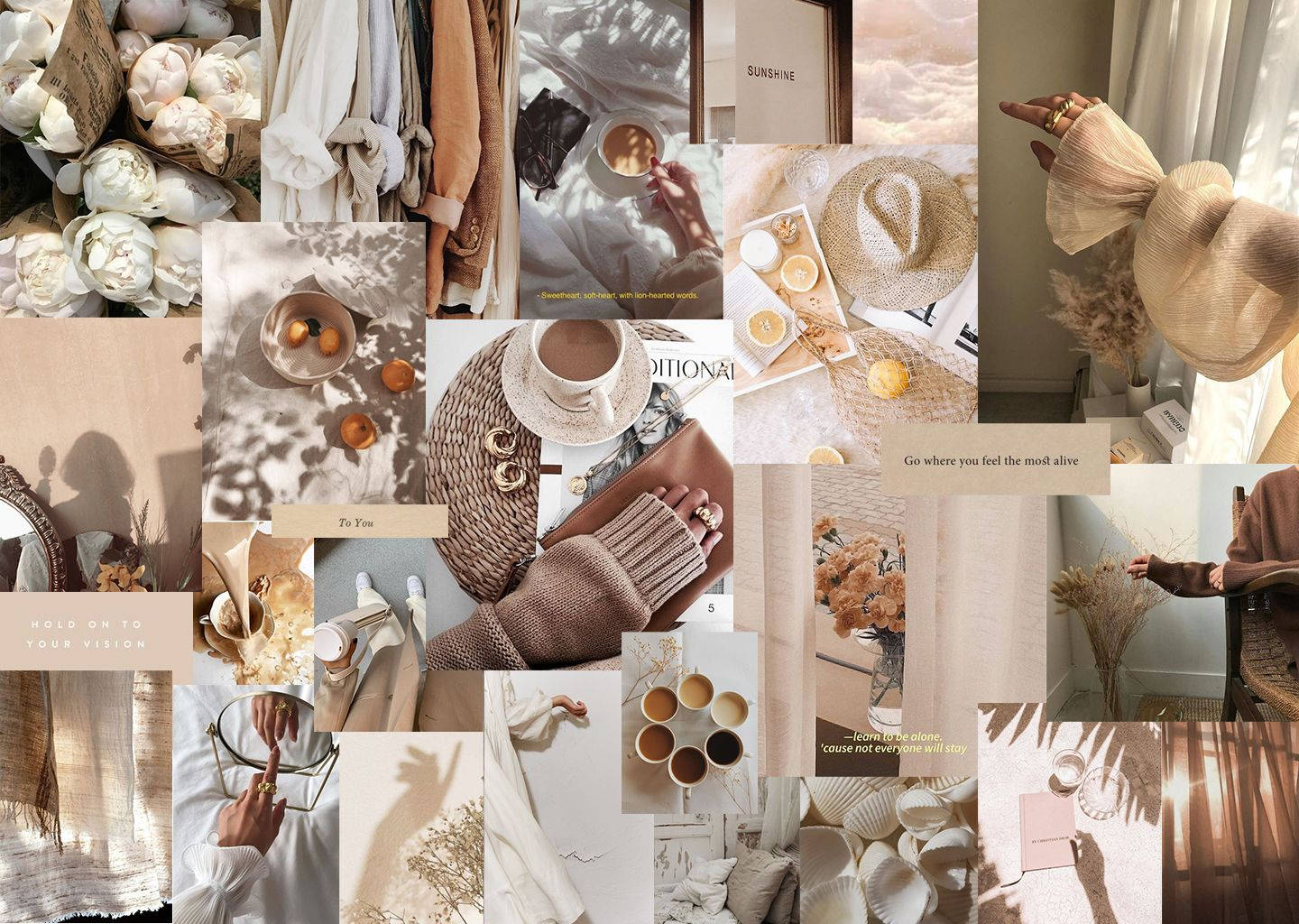 Girl's Day Out Beige Estetiikka Kannettava Taustakuvat