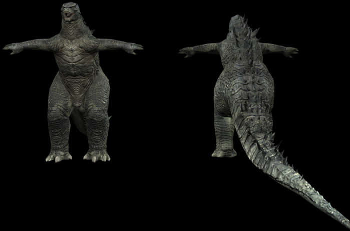 Godzillan 3D-mallien vertailu Taustakuvat