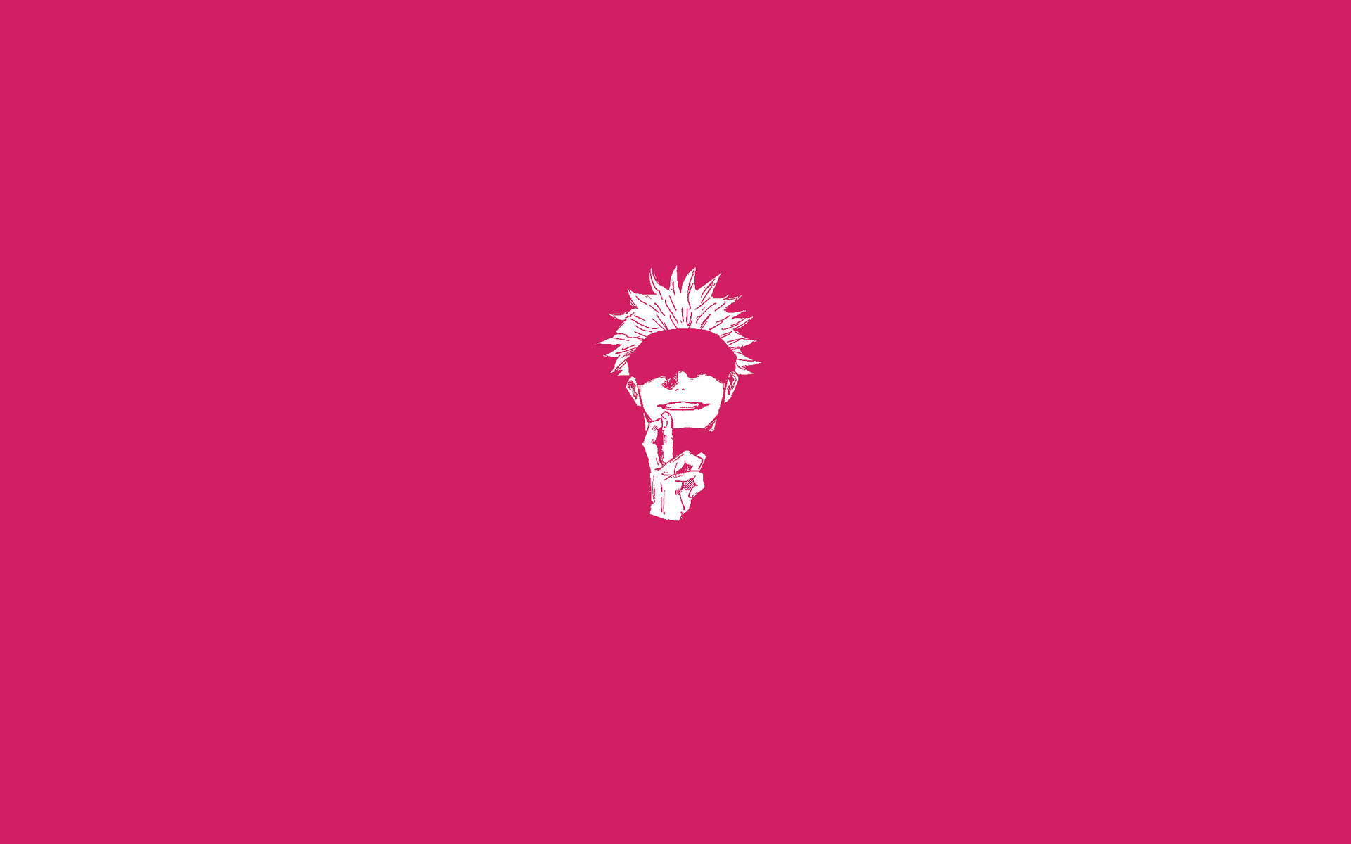 Vaaleanpunainen Gojo Satoru Jujutsu Kaisen vektoritaide taustakuva