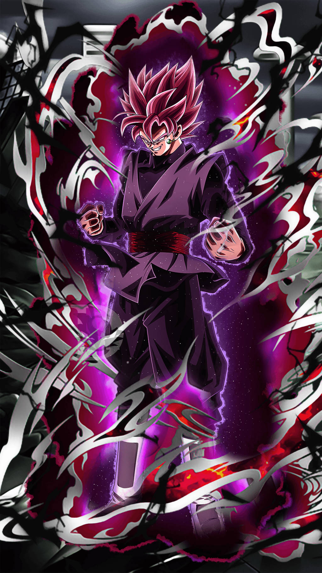 Goku Black latautumassa iPhone Taustakuvat