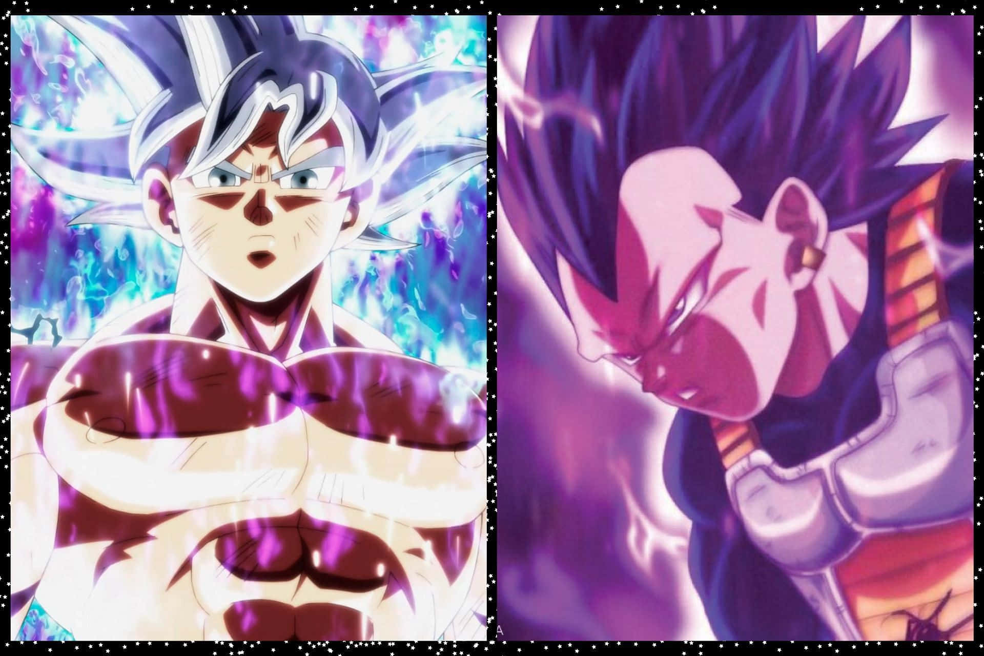 Goku esittelee Ultrainstinkti-voimaansa. Taustakuvat