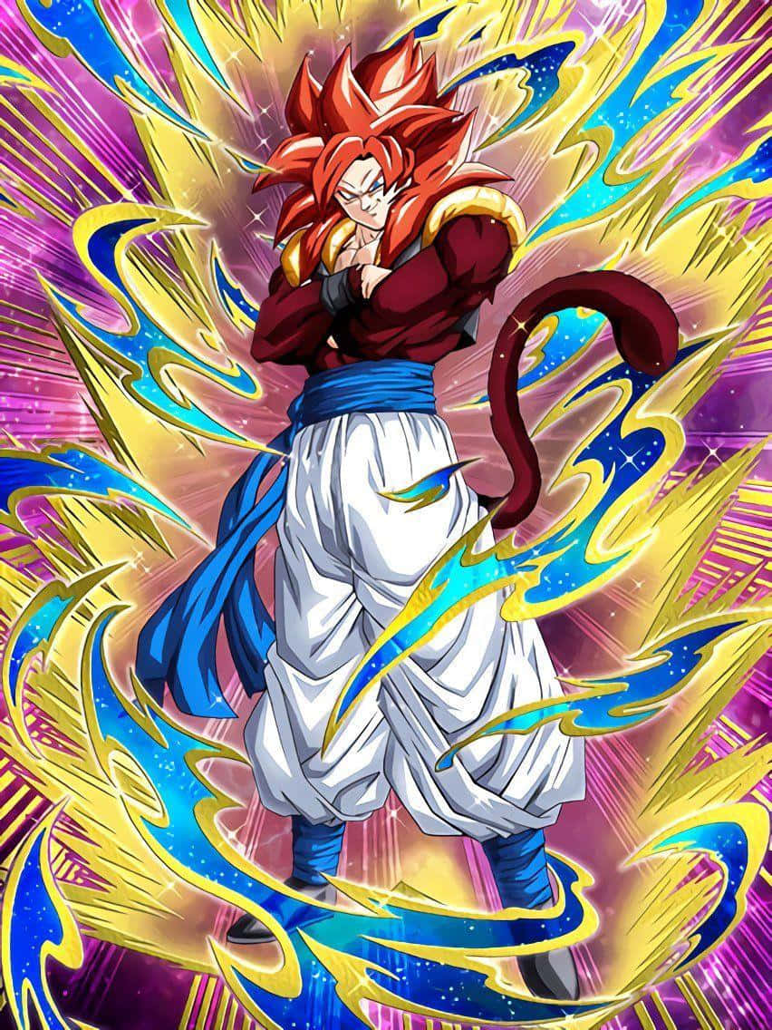 Goku kädet ristissä Super Saiyan 4 Taustakuvat
