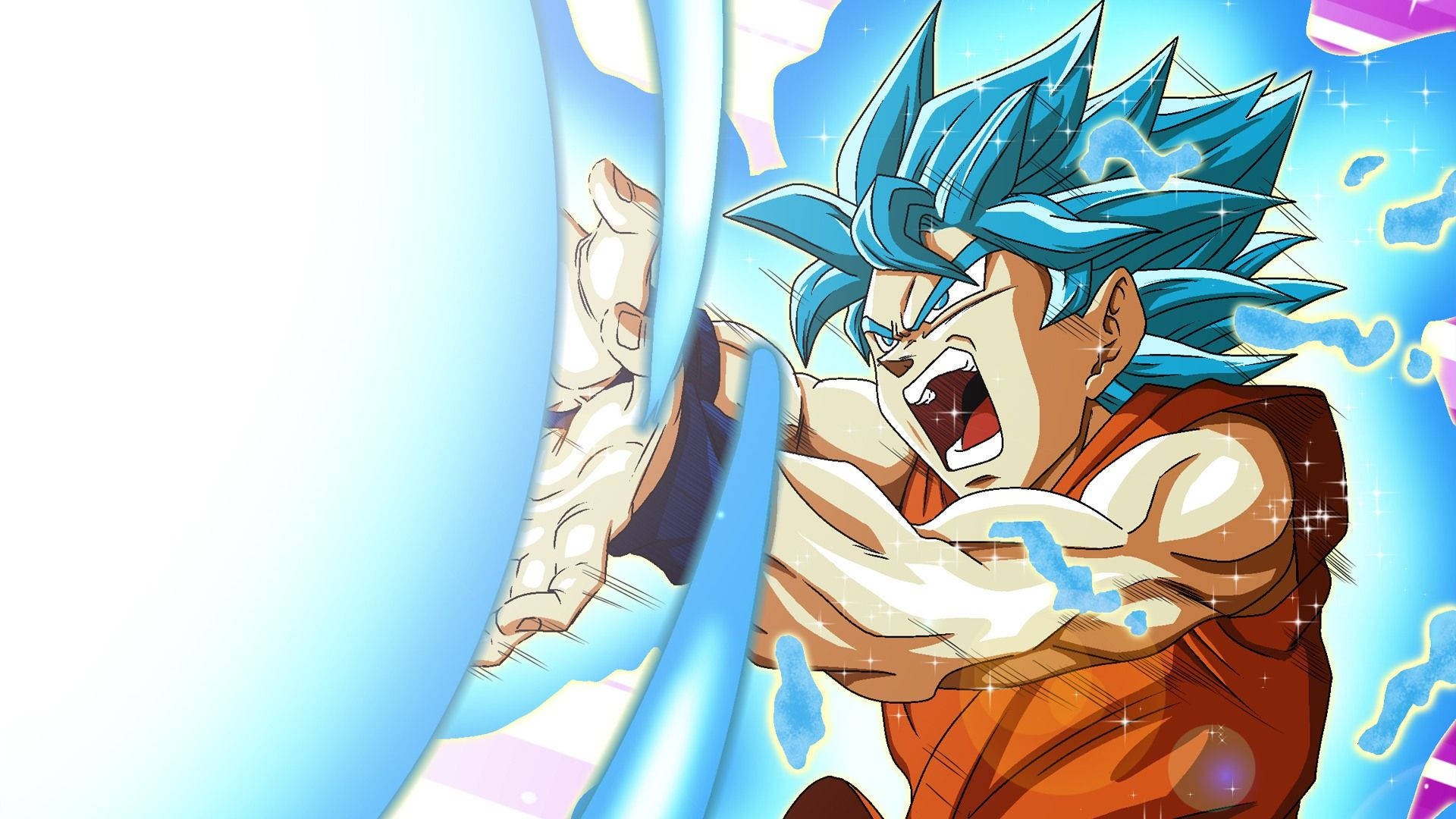 Dragon Ball Z Kamehameha San gokulta, super brol, super saiyan taistelemassa roistoja vastaan.