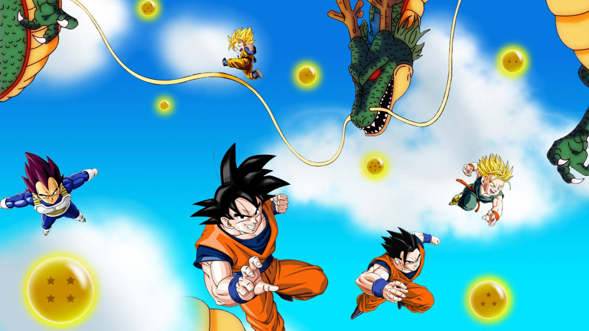 Goku päästää irti äärimmäisen voimansa! Taustakuvat