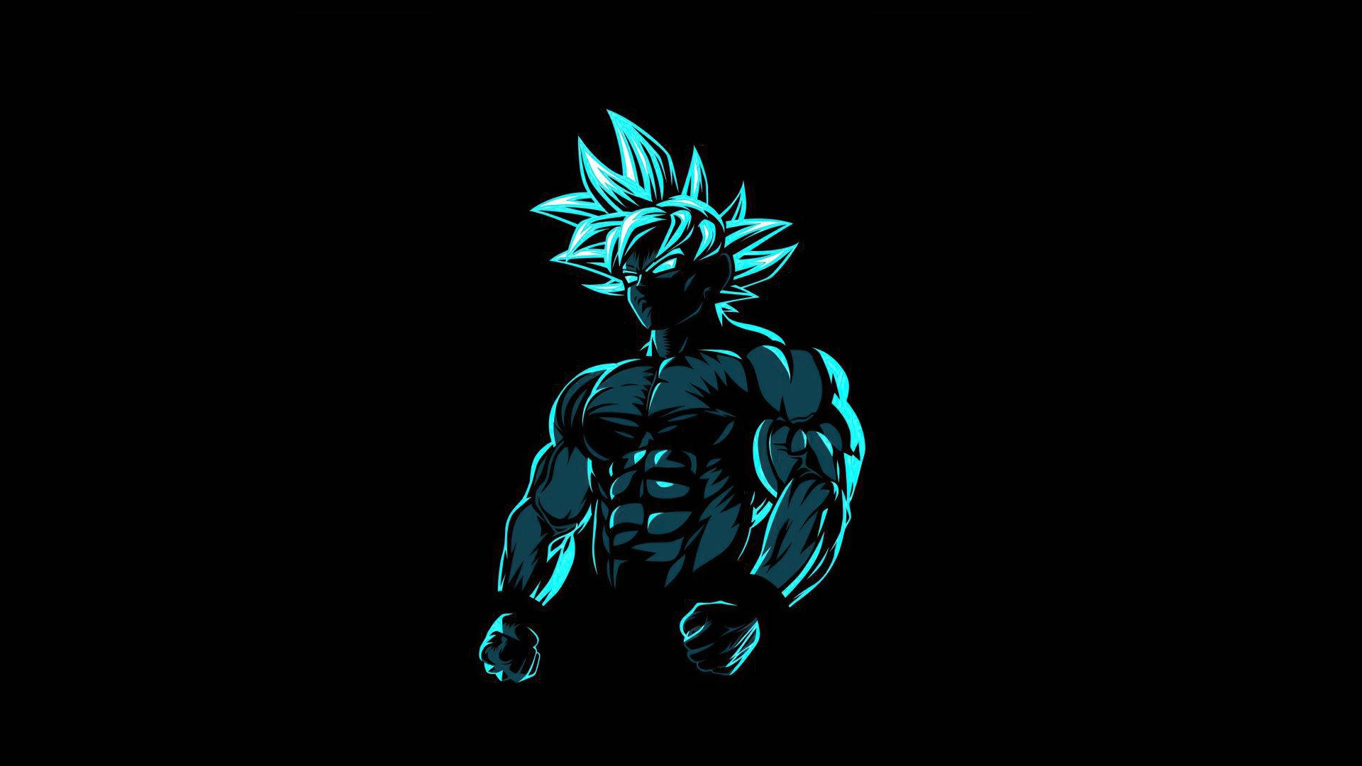 Goku Tumma Anime-estetiikka Työpöytä Taustakuvat