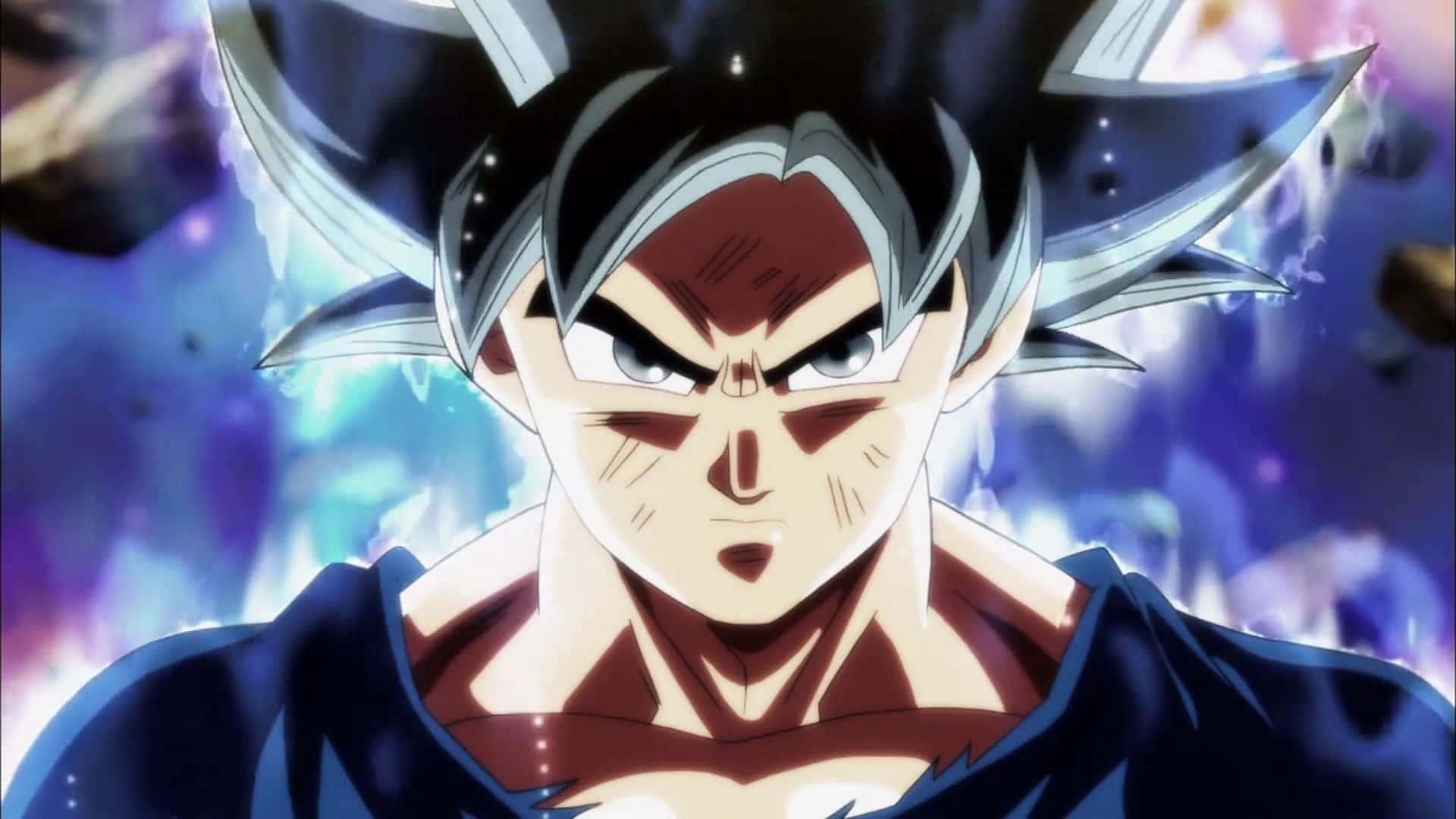 Gokun silmät muuttuvat hopeisiksi Dragon Ball Superissa, kun hän avaa Ultra Instinct -voiman. Taustakuvat