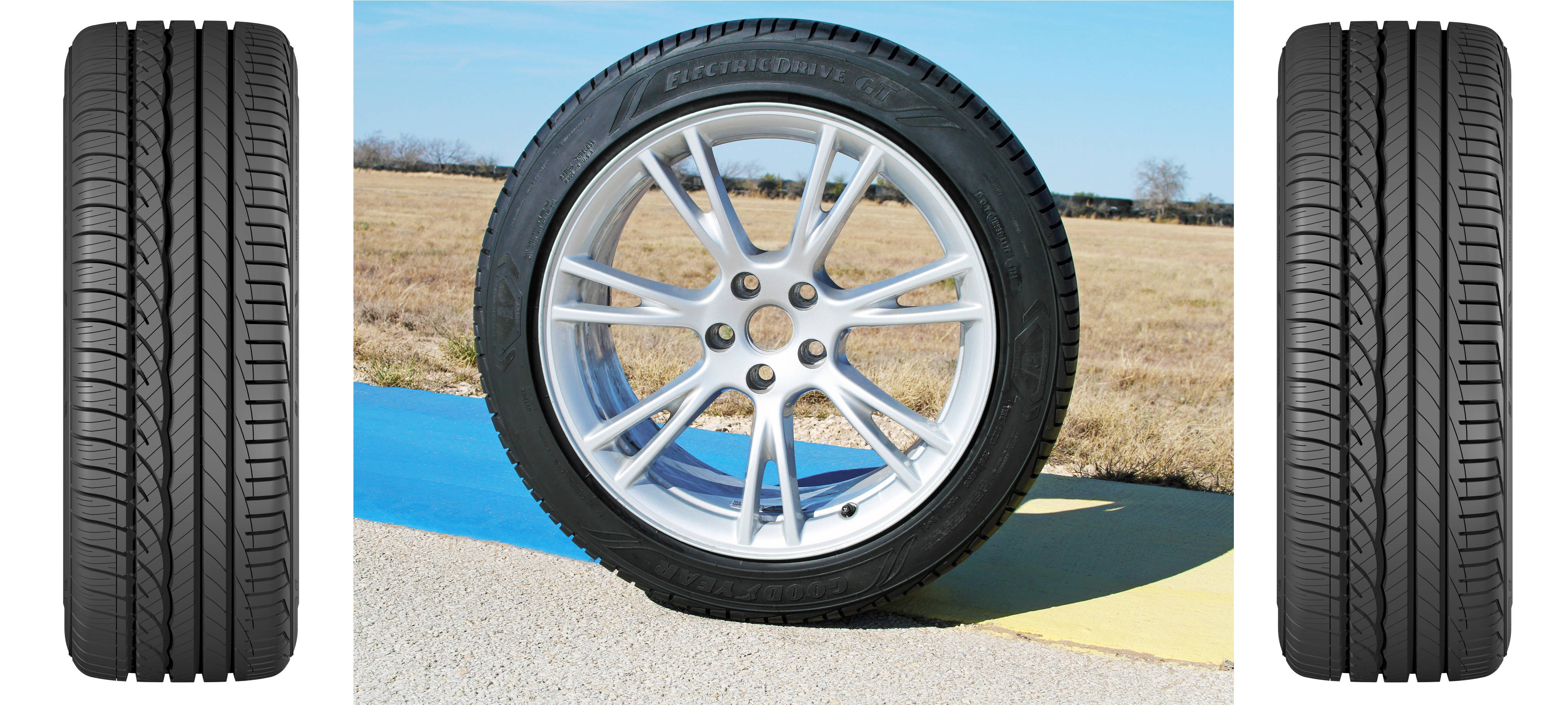 Goodyear-renkaat asennettuna Tesla Model Y:hen Taustakuvat