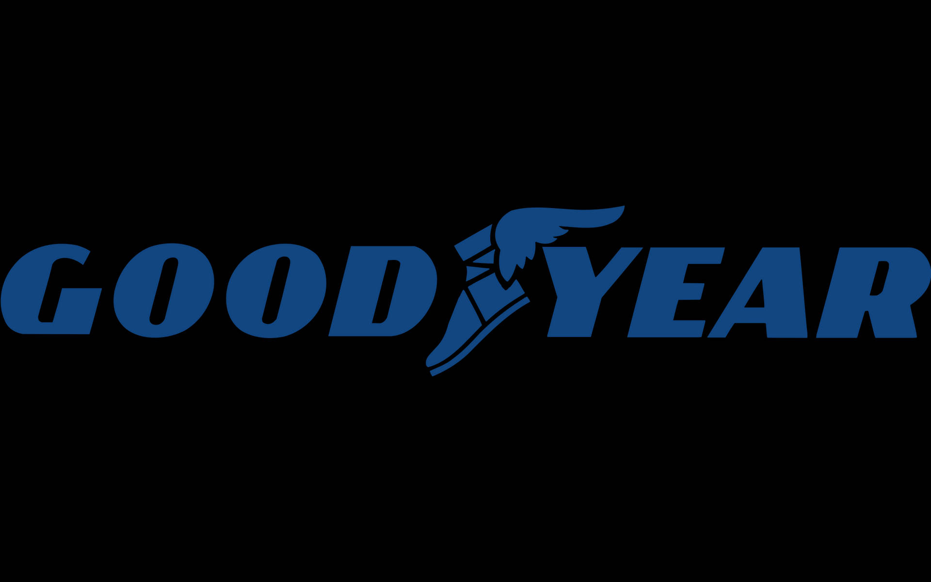 Goodyear Tire and Rubber Companyn logo valkoisella taustalla