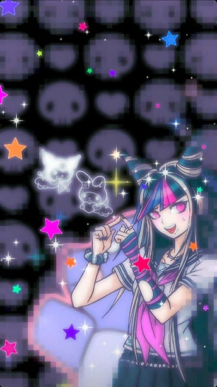 Goottianime-tyttö Ibuki Mioda Taustakuvat
