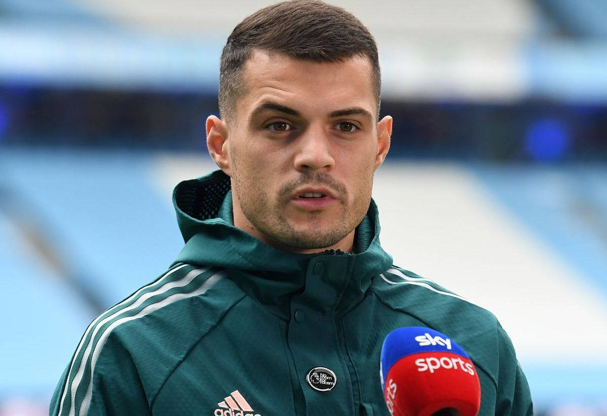 Granit Xhaka vihreä parkatakki Taustakuvat
