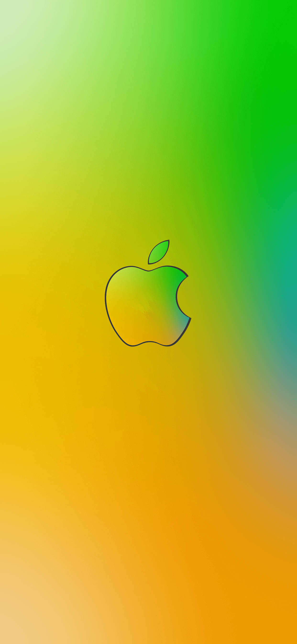 Greenish Yellow Apple Logo iPhone Taustakuvat