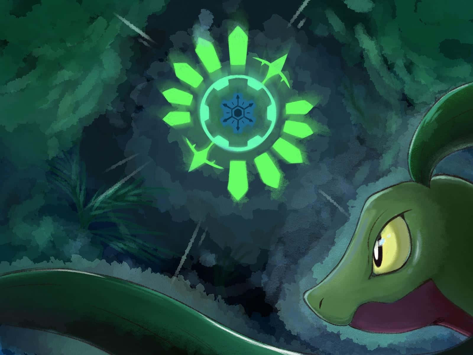 Grovyle bambumetsikön keskellä Taustakuvat