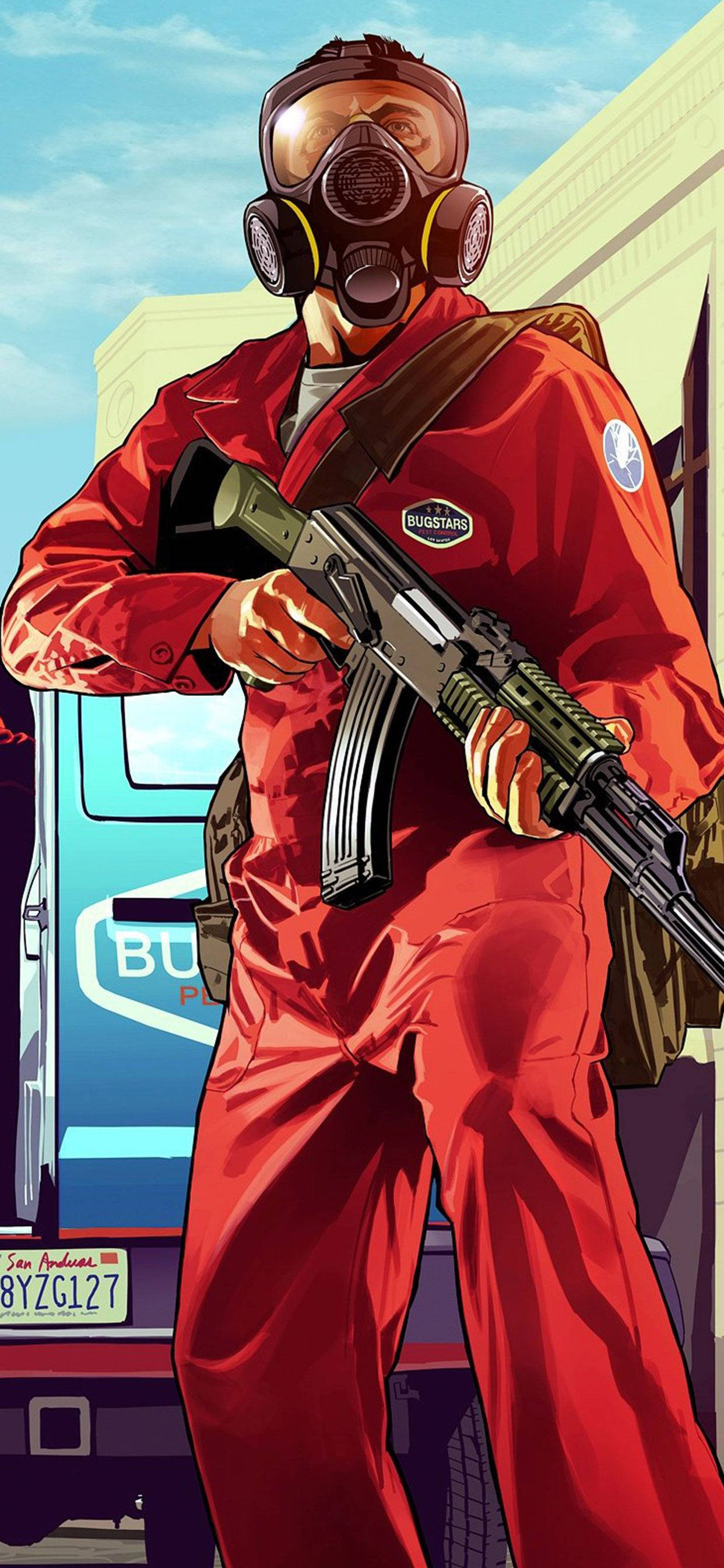 GTA 5 iPhone Heist Oranssi Haalari Taustakuvat