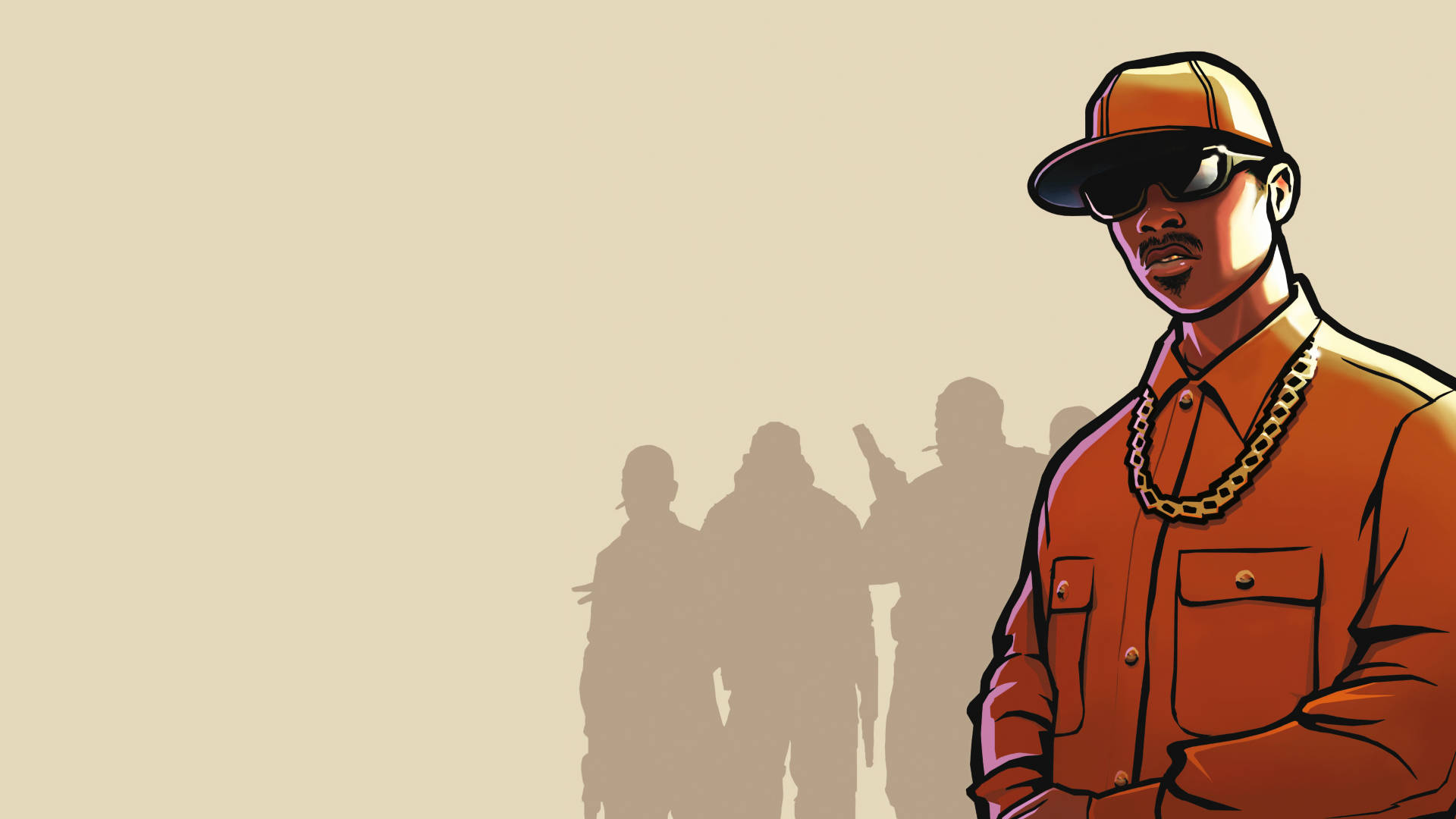 GTA SA 4K musta mies oranssissa Taustakuvat