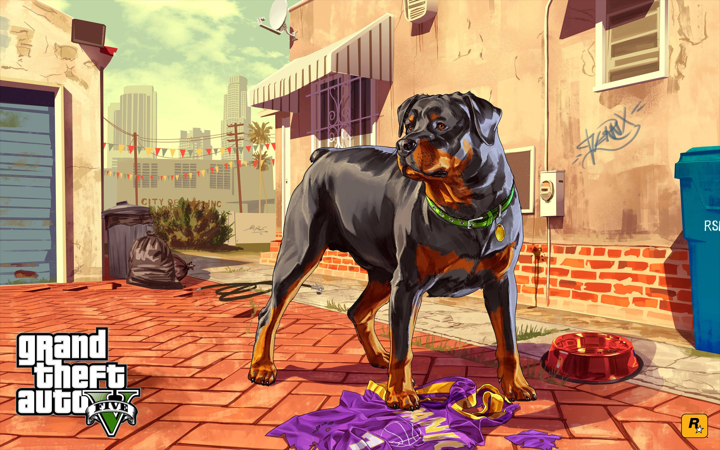 GTA San Andreas 4K: Chop, rottweilerkoira Taustakuvat